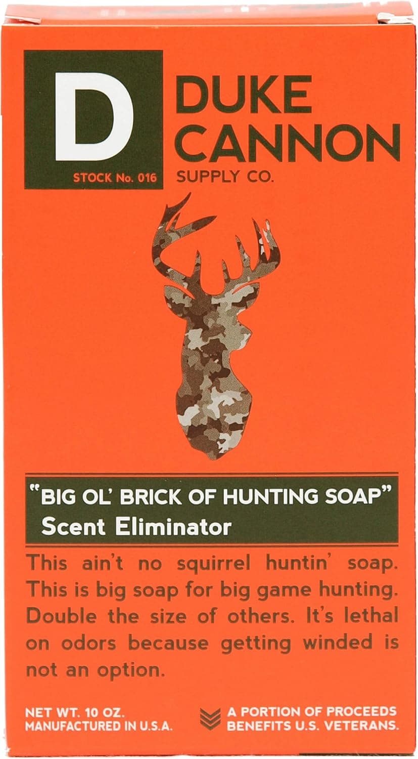 Duke Cannon Big 'Ol Brick of Hunting Soap, Scent Eliminator, 10oz