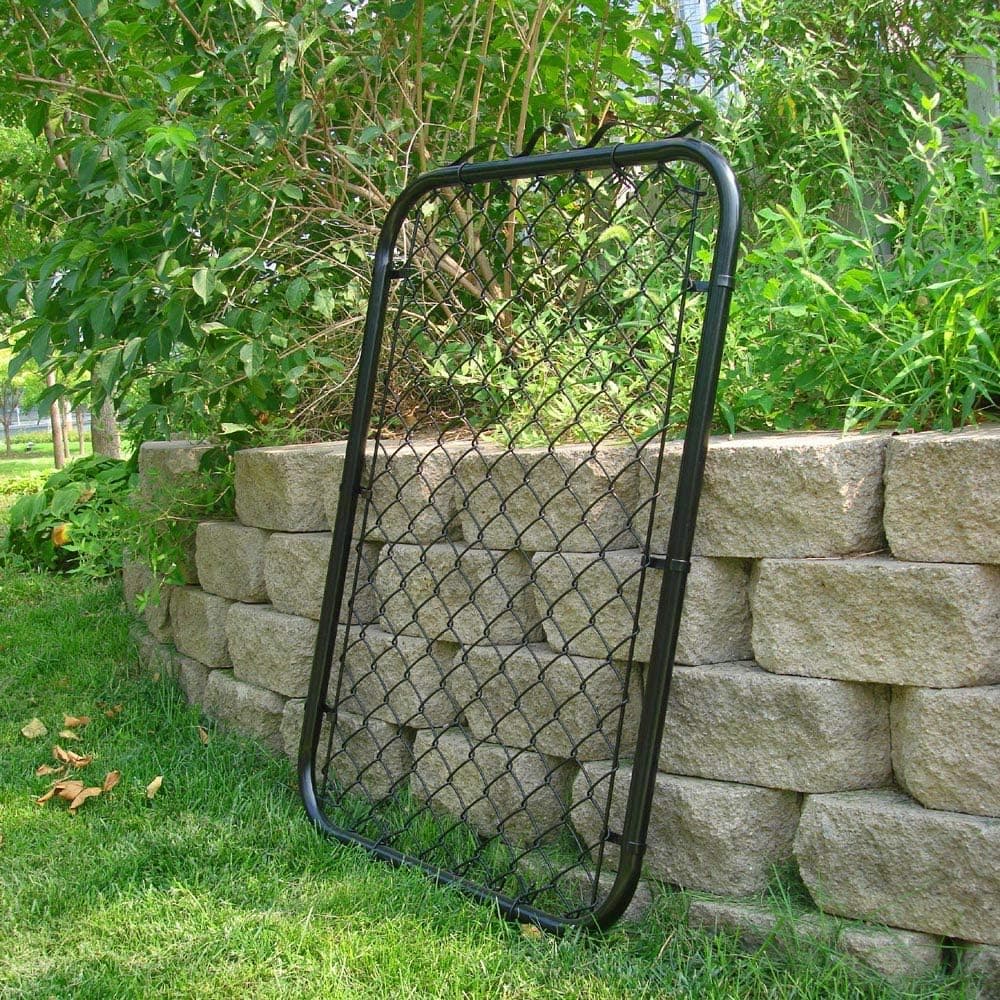 MTB Black Coated Chain Link Garden Walking Fence Gate 48-inch Overall Height by 44-inch Frame Width (Fit a 48-inch Opening), 2 Pack,Walk Through Farm Gate