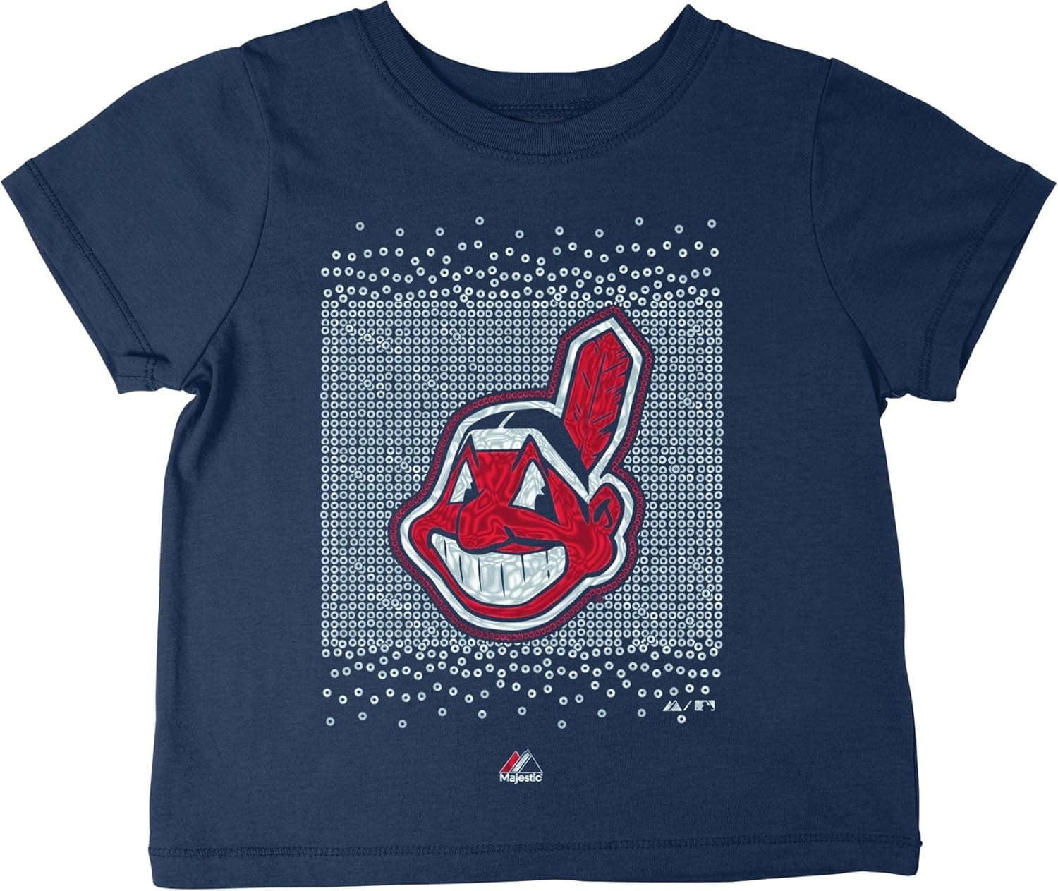 MLB Cleveland Indians Night Game Tee, Navy, Large