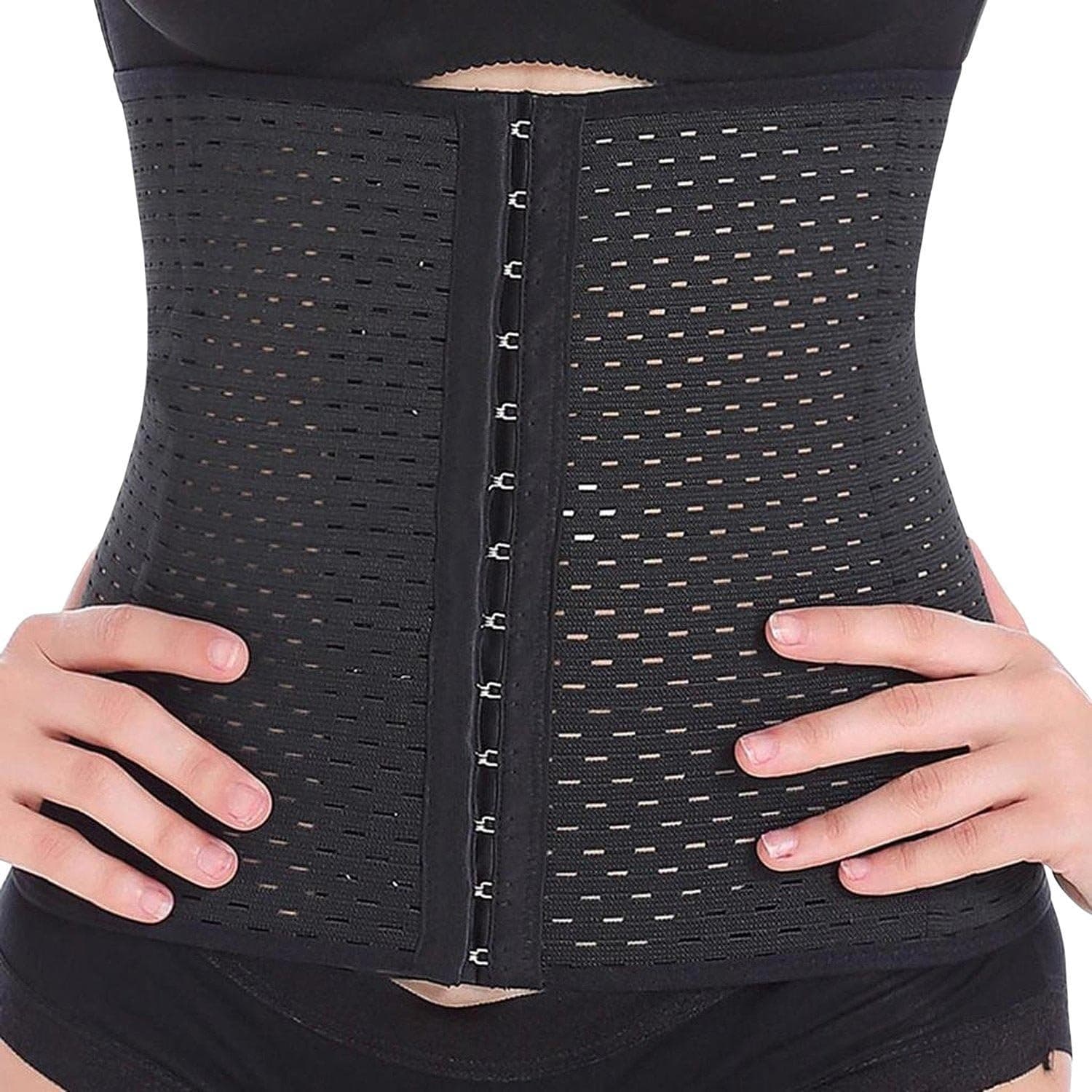 KIWI RATA Abdominal Belt High Compression Zipper Neoprene Waist Trainer Cincher Corset Body Fajas Sweat