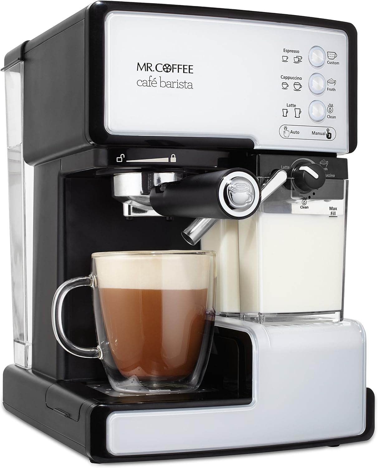 Mr. Coffee BVMC-ECMP1102 Cafe Barista Espresso Maker Machine, White