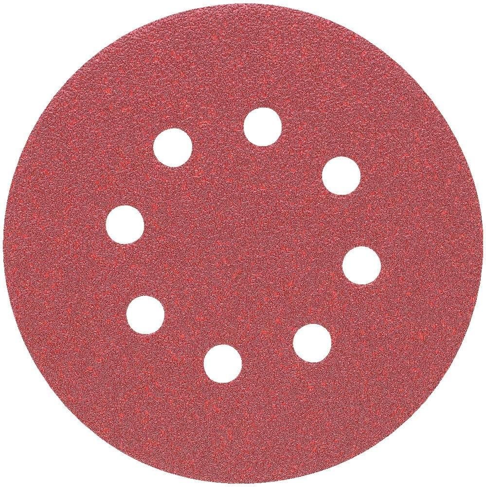 DEWALT DW4314 5-Inch 8 Hole 220 Grit Hook and Loop Random Orbit Sandpaper (25-Pack)