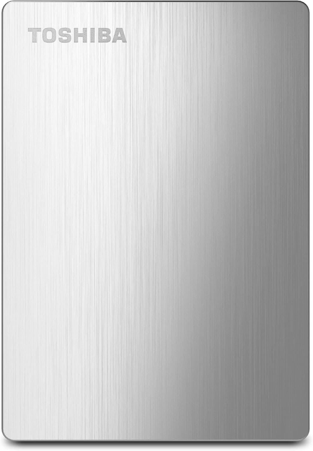 Toshiba Canvio Slim II 1TB Portable External Hard Drive, Silver (HDTD210XS3E1)