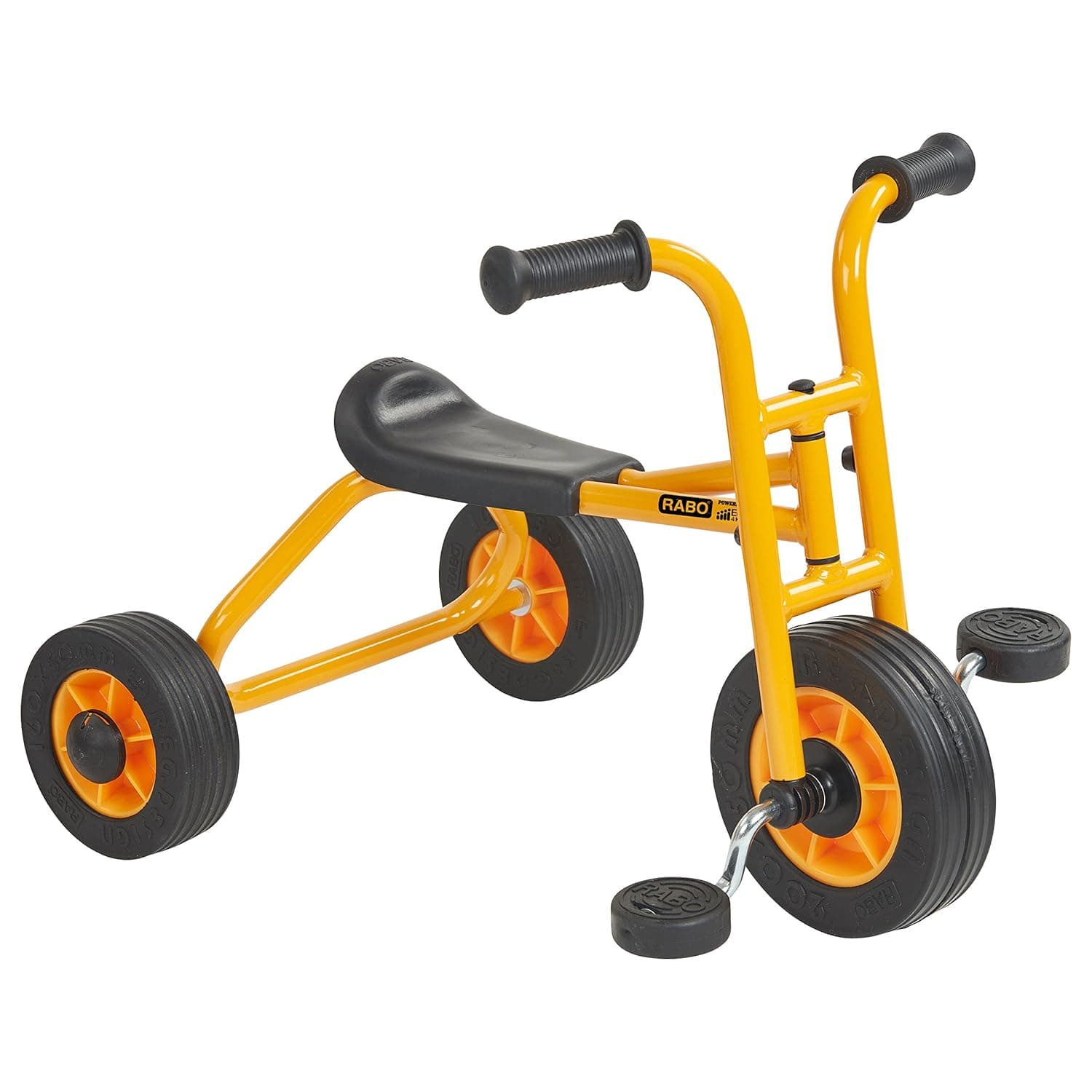RABO My First Pedaling Trike (powered by ECR4Kids), Beginner Tricycle for Backyards & Schoolyards (Yellow/Black)