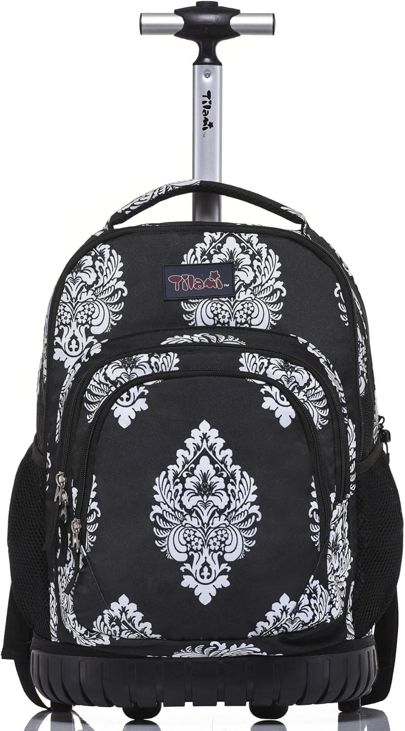 Tilami Rolling Backpack 18 inch Boys and Girls Laptop Backpack, Totem