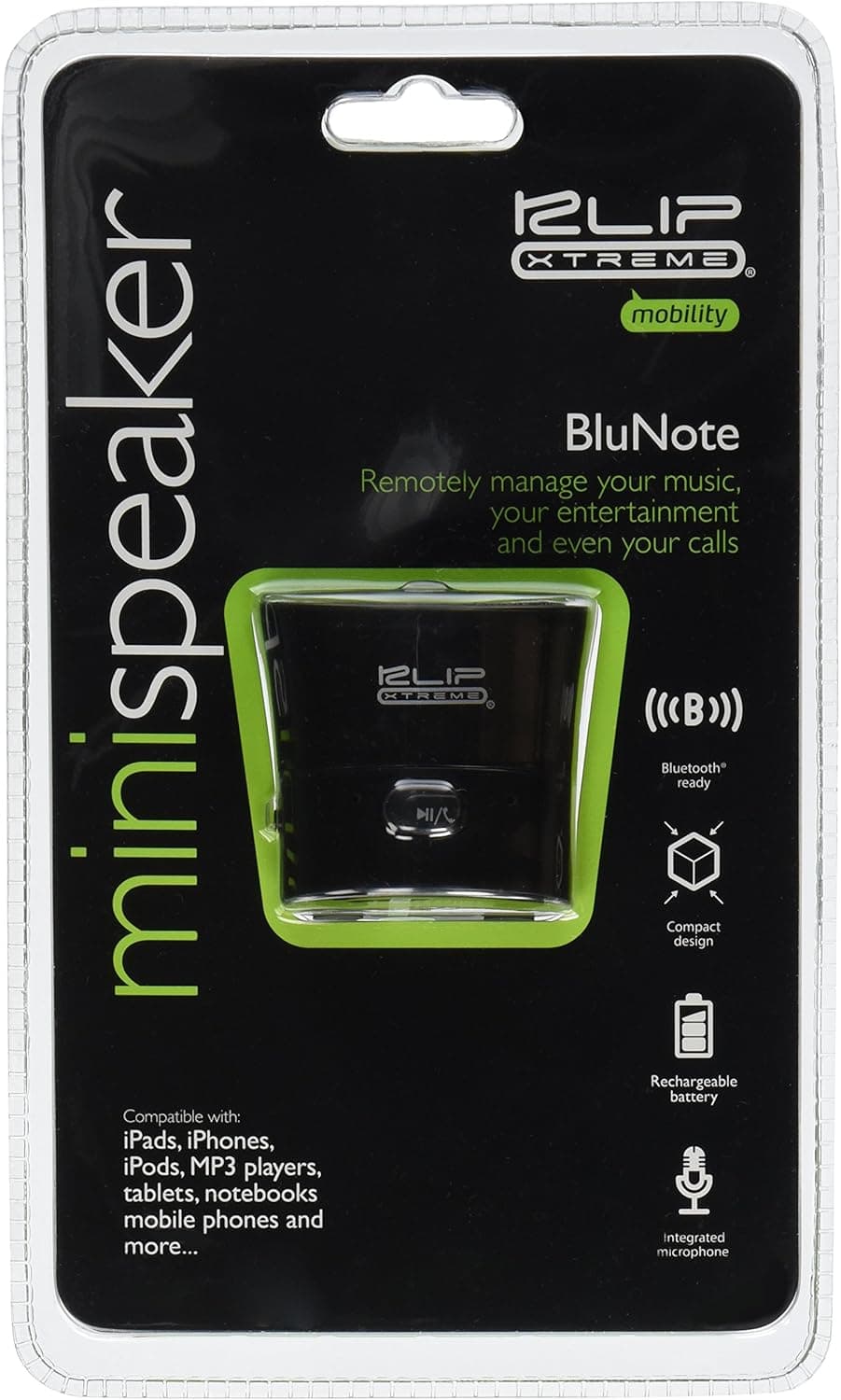BluNote Portable High-Fidelity Bluetooth Mini-Speaker. Audio On-The-Go.