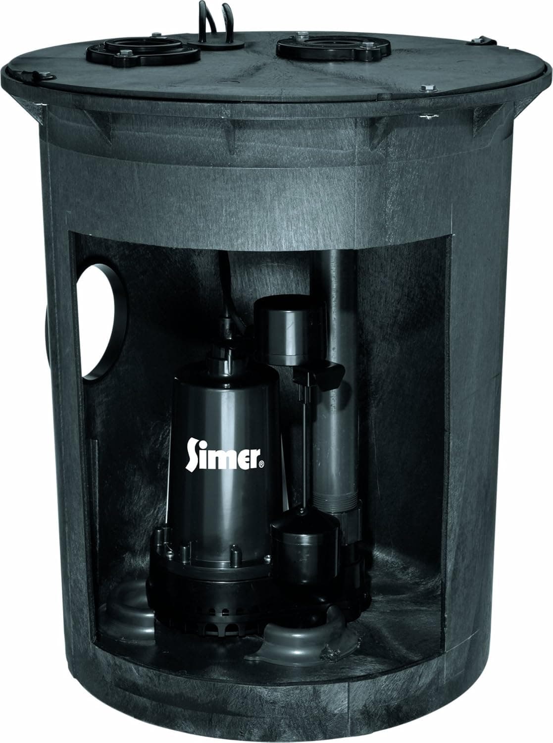 Simer 3985C 1/2 HP Pre-Plumbed Sump Pump and Basin System