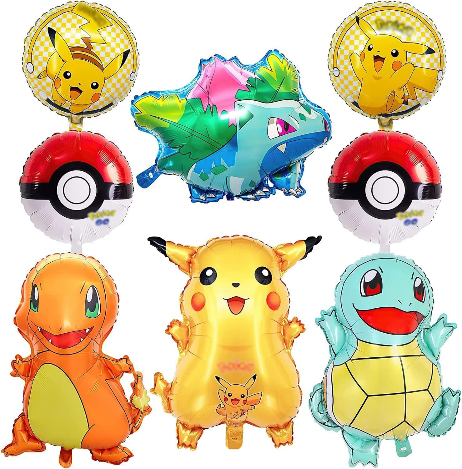 8 PCS LOVSONG - Birthday Party Balloons Pokeball Balloon Hero Balloons