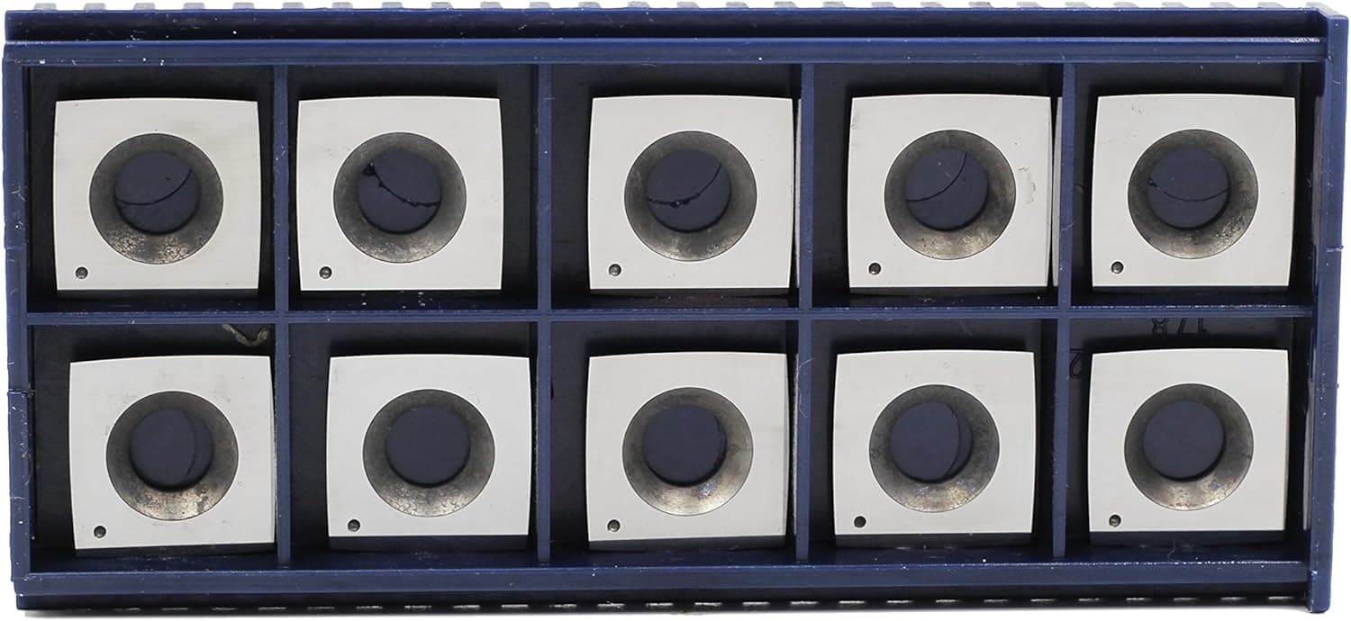 YUFUTOL Square Carbide Inserts 15mm Woodworking Carbide Cutters Insert(15X15X2.5mm) 6" Radius Edges Fits Titan Spiral Shear Heads, Pack of 10