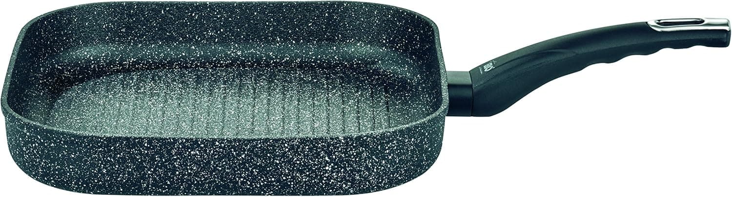ELO Granit Evolution Heavy Forged Aluminum Kitchen Induction Cookware Grill Pan with Scratch Resistant Thermo-Touch-Technology, 11-inch