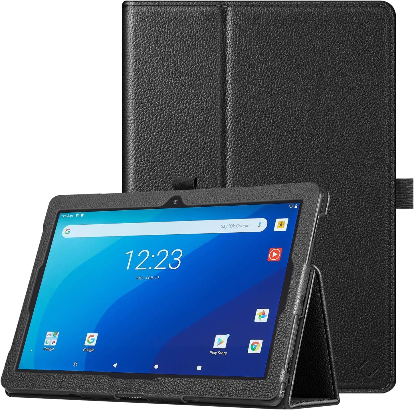 Fintie Case for Onn. 10.1" Tablet Pro (Model: 100003562), Premium Vegan Leather Folio Protective Stand Cover with Pencil Holder for Onn 10.1 inch Pro Tablet - Black