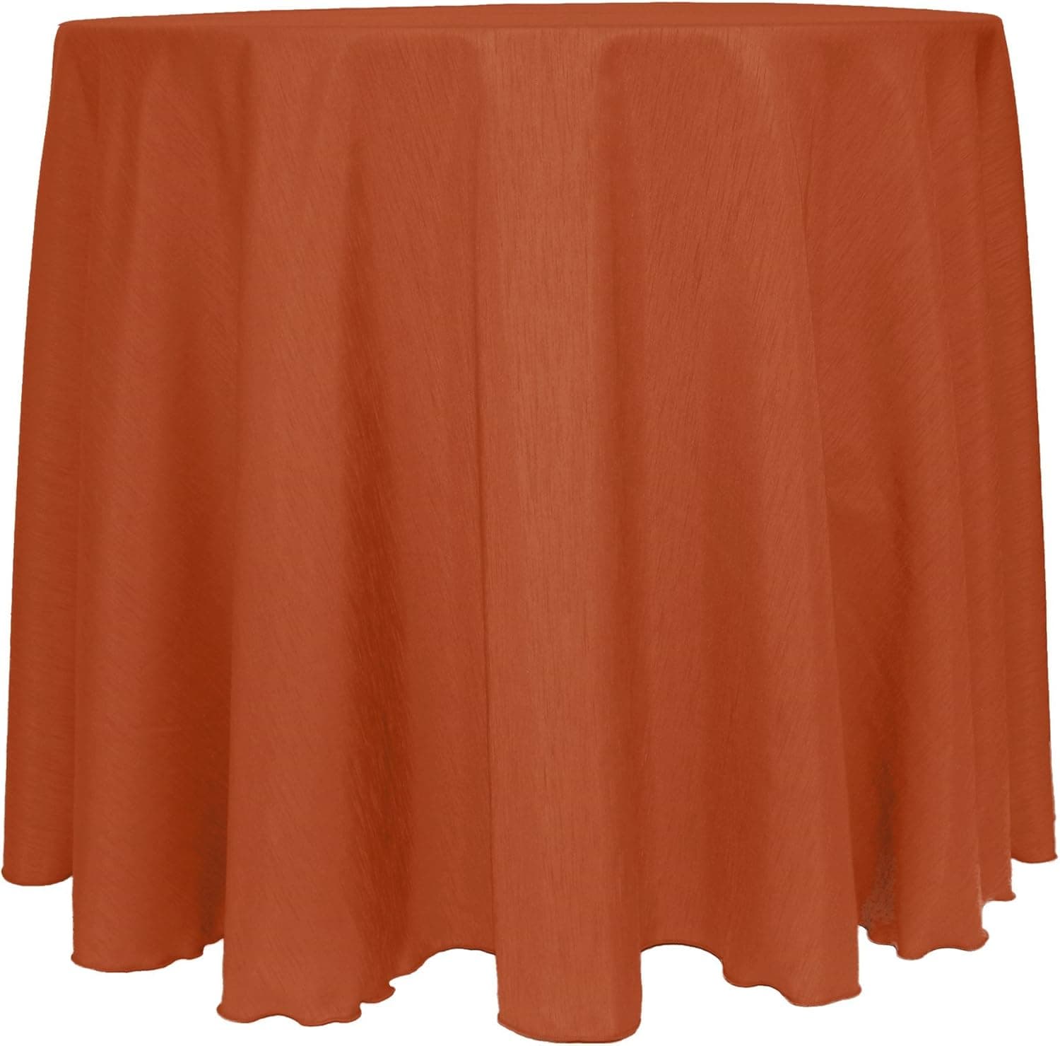 Ultimate Textile Reversible Shantung Satin - Majestic 96-Inch Round Tablecloth Burnt Orange