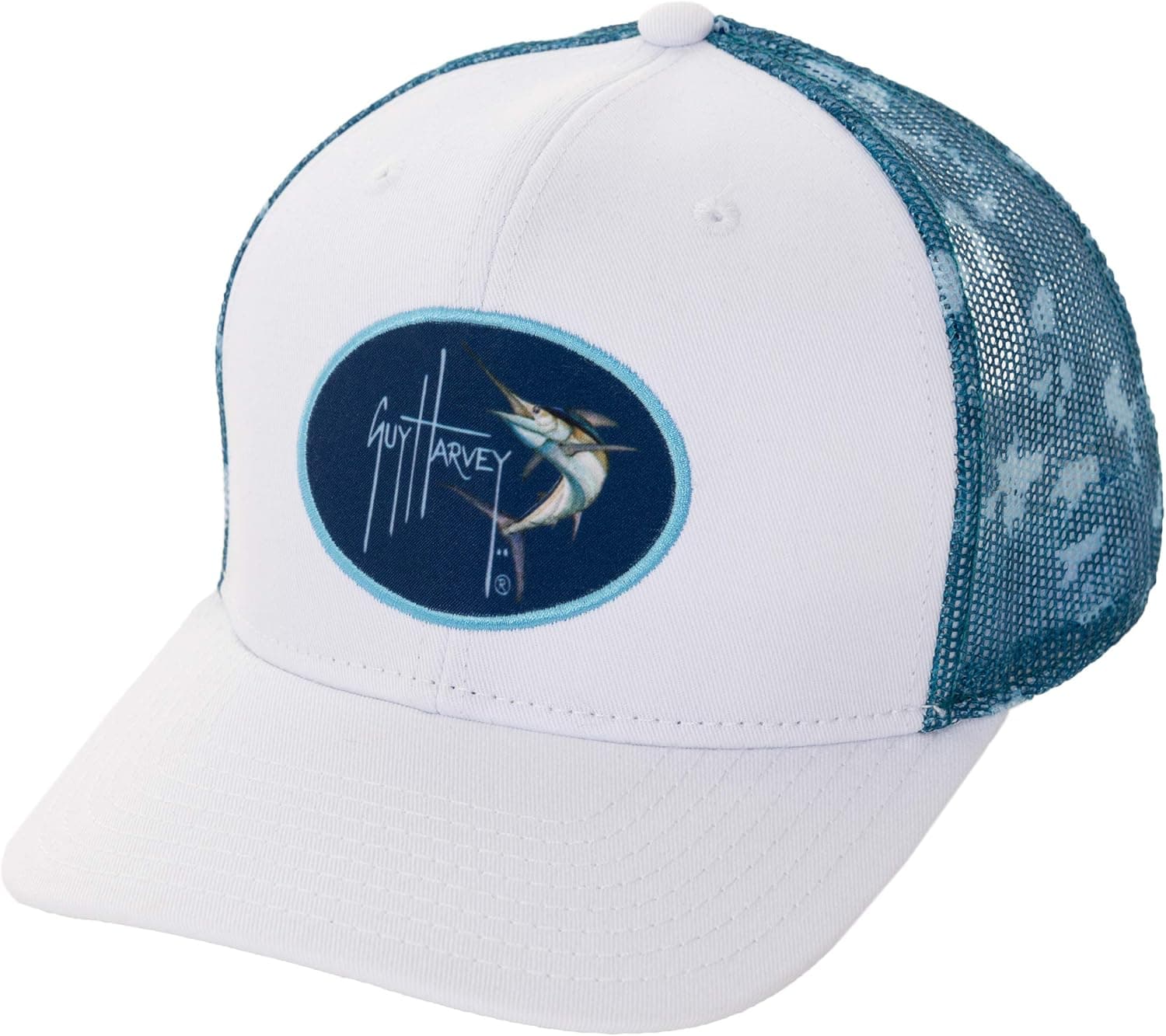 Guy Harvey Mens Camo Trucker Hat