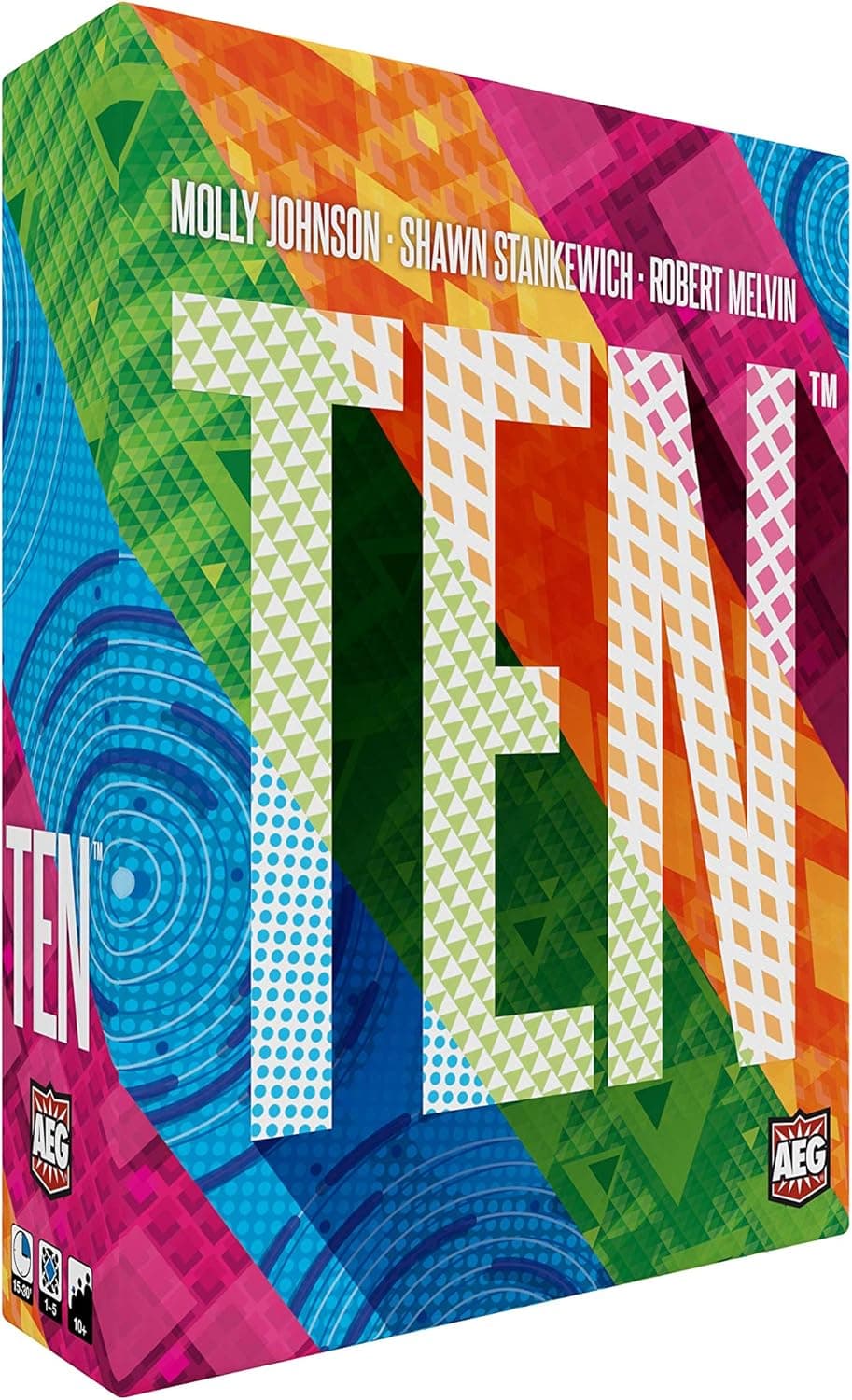 Ten, Fast and Fun Card Game, Push Your Luck, Family, Casual, Ages 10+, 1-5 Players, 15-30 Min, FlatOut Games, Alderac Entertainment Group (AEG)