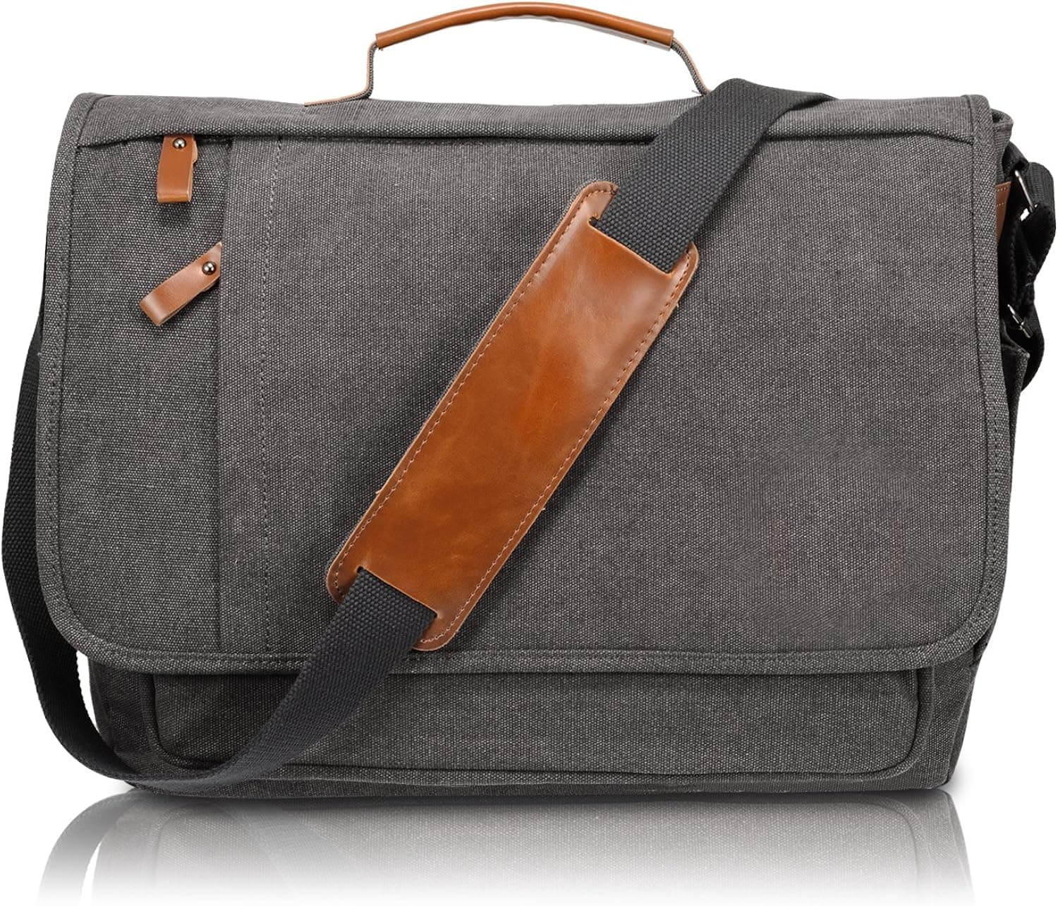 Canvas Laptop Bag 17-17.3 Inch Women/Men Messenger Bag Water-Resistance Canvas