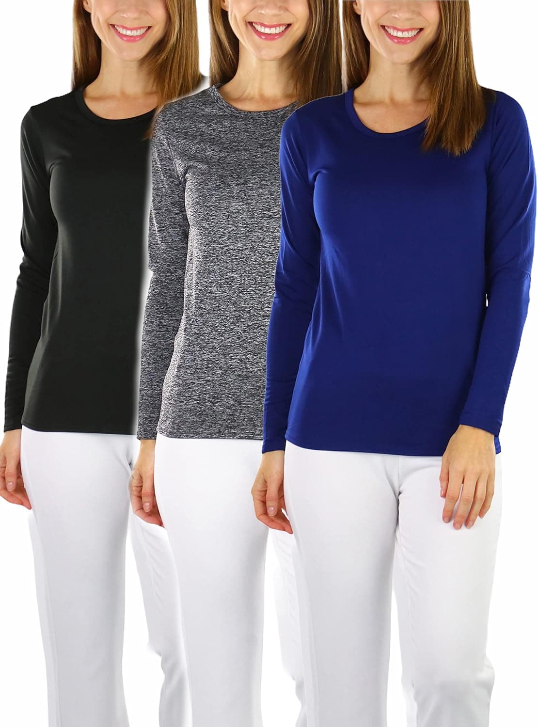 ToBeInStyle Women’s Crew Neck Fleece Lined Long Sleeve Tee Thermal Tops