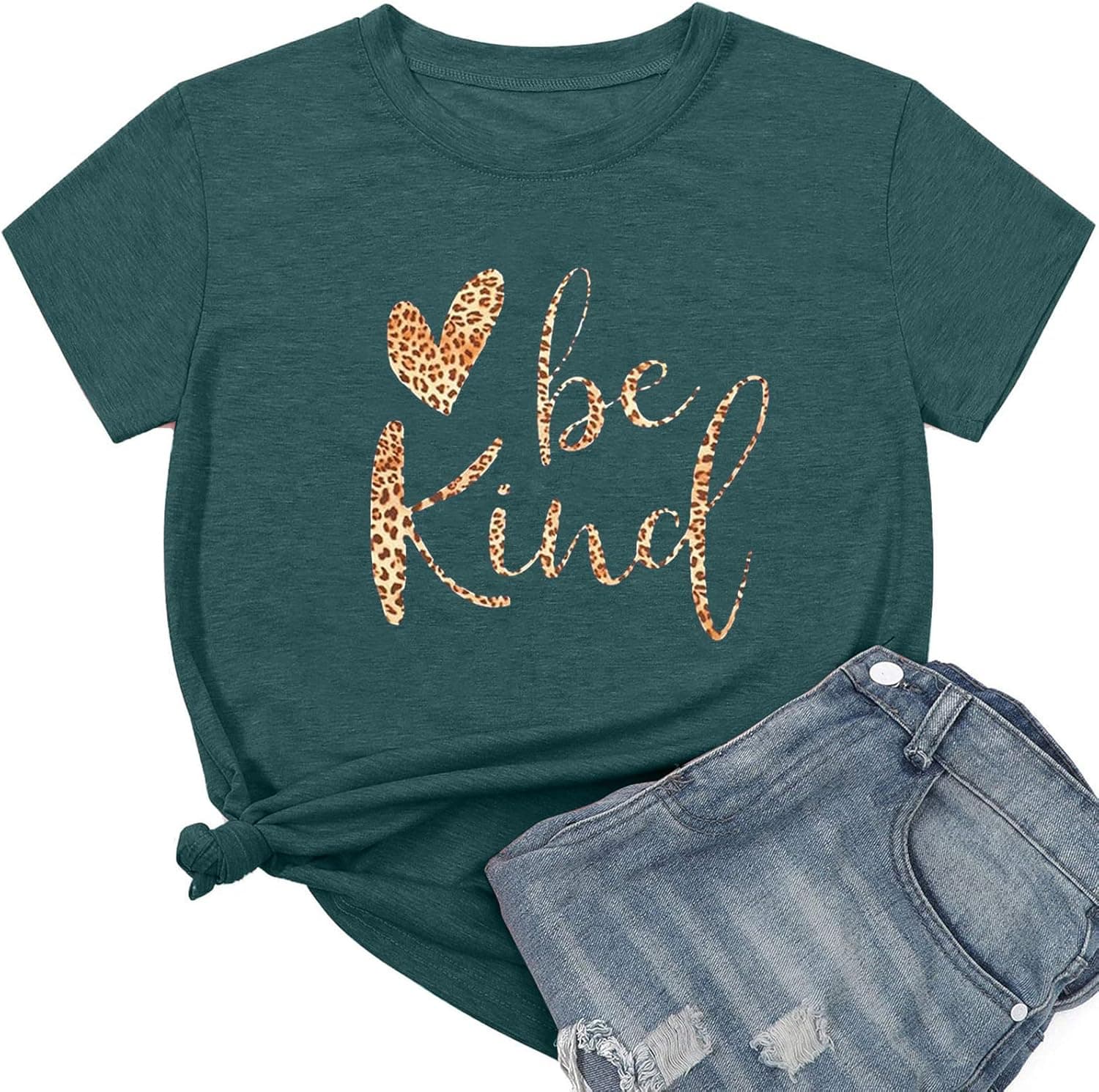Be Kind Shirt Women Cute Graphic Blessed Tee Shirt Funny Inspirational T-Shirt Letter Print Casual Short Sleeve Tee Tops