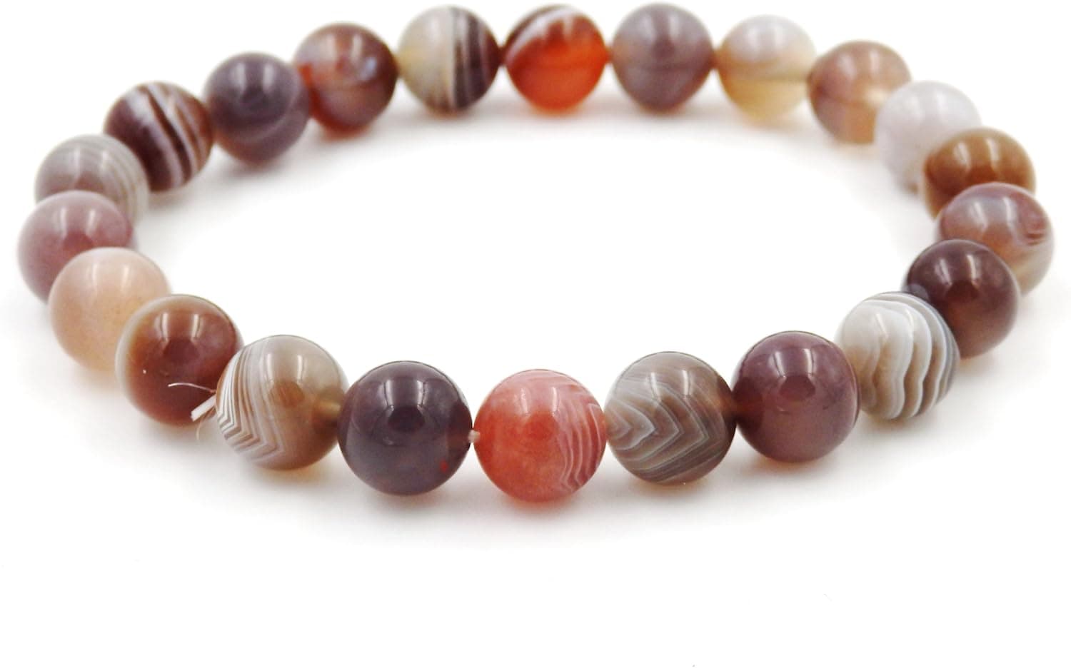 malahill Premium Gemstone Beaded Bracelets for Men Women Healing, 100% Natural AAA Grade