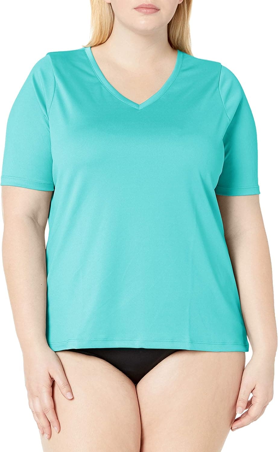 Kanu Surf Women's Plus-Size Solid UPF 50+ Swim Shirt Rashguard