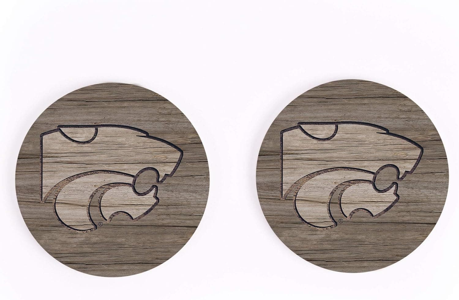 Kansas State University Logo 2.75 x 2.75 Ceramic Car Coasters Pack of 2