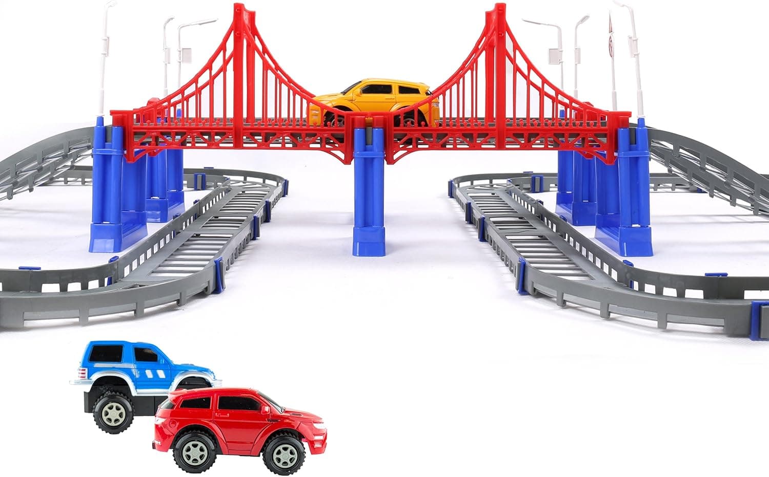 Blue Block Factory Adventurous Car and Track Play Set