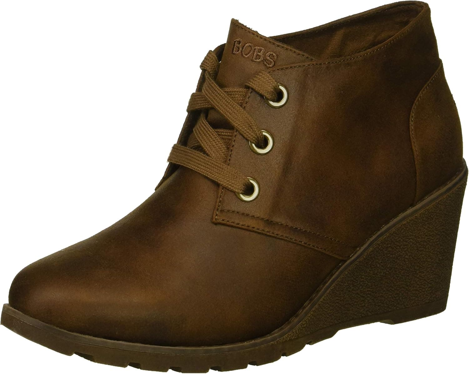 Skechers Women's Tumble Weed-Goin West. Microfiber Wedge Bootie W Memory Foam Ankle Boot