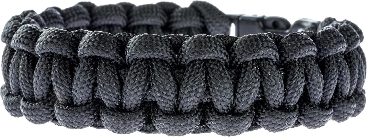 SE 7" Black Paracord Bracelet with 7 Strands - PCB7BK
