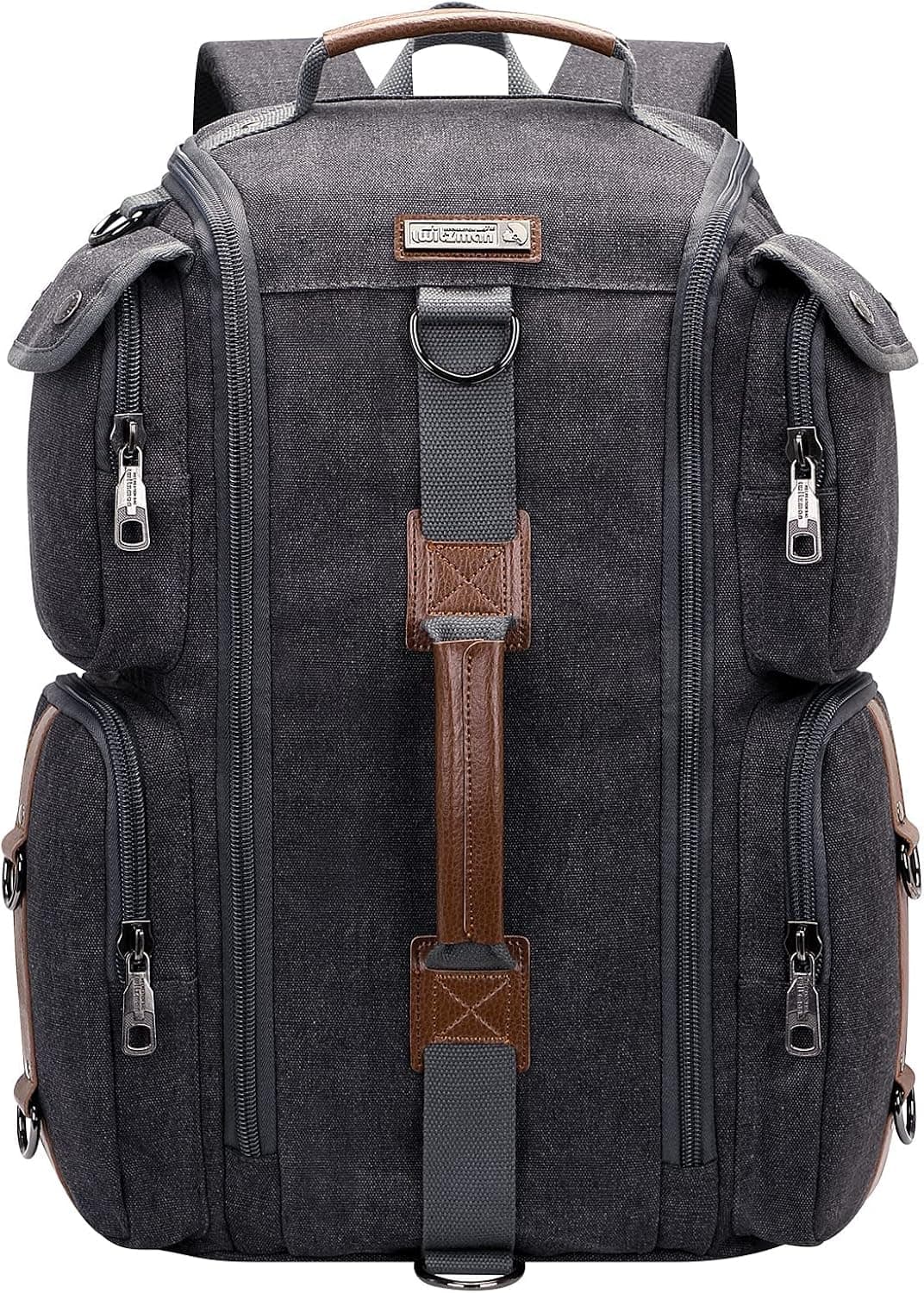 WITZMAN Travel Backpack for Men and Women Carry On Canvas Backpack Duffel Bag for Airplanes Fit 17 Inch Laptop