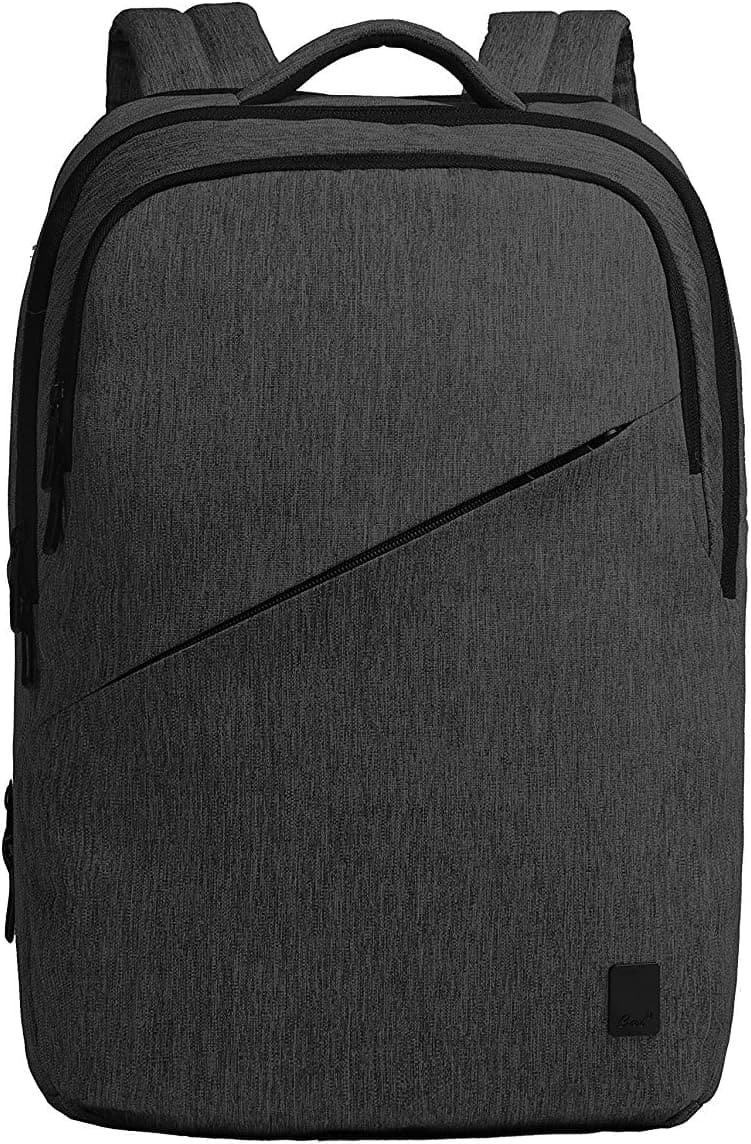 Cai 15.6 '' Business Laptop Backpack Water Resistant Computer Rucksack Multifunctional Satchel Bag School Working Travel Commuting Bag with USB Charging Hole for Men Women 7217 Ash Black