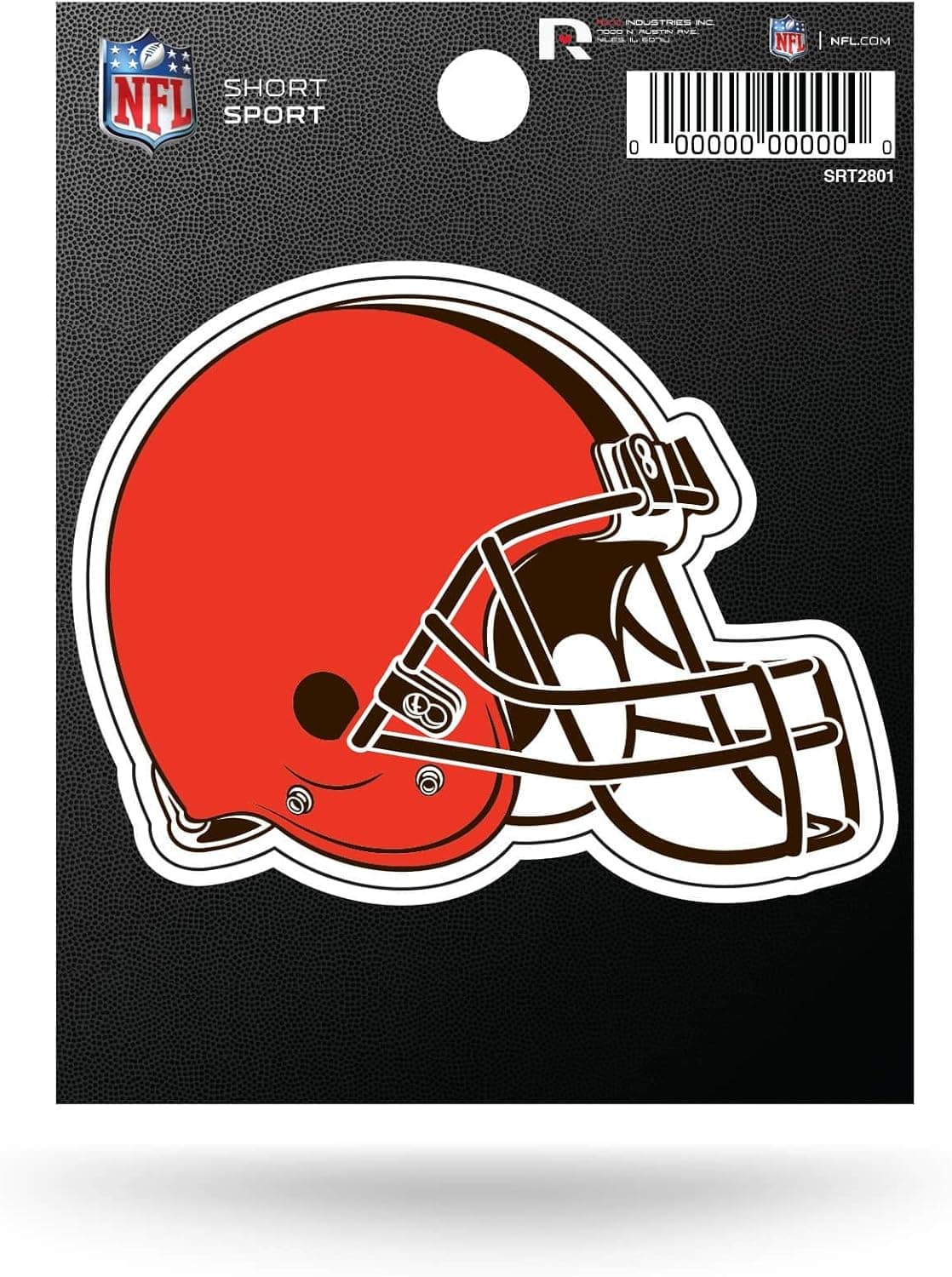 Rico Industries NFL Football Cleveland Browns Short Sport Decal 3.75' x 4.75' Die Cut Team Logo Short Sport Decal