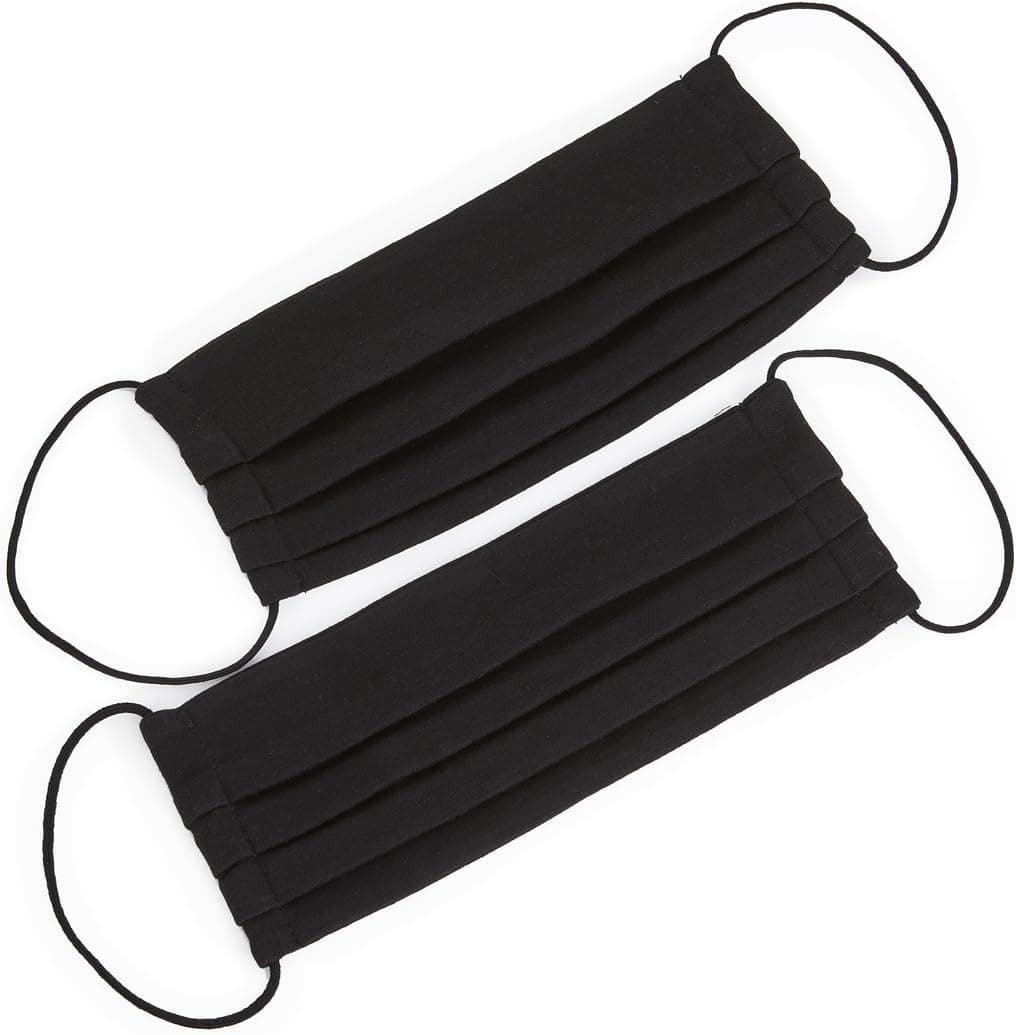 David Lerner Women's Face Covering 2 Pack, Black, One Size