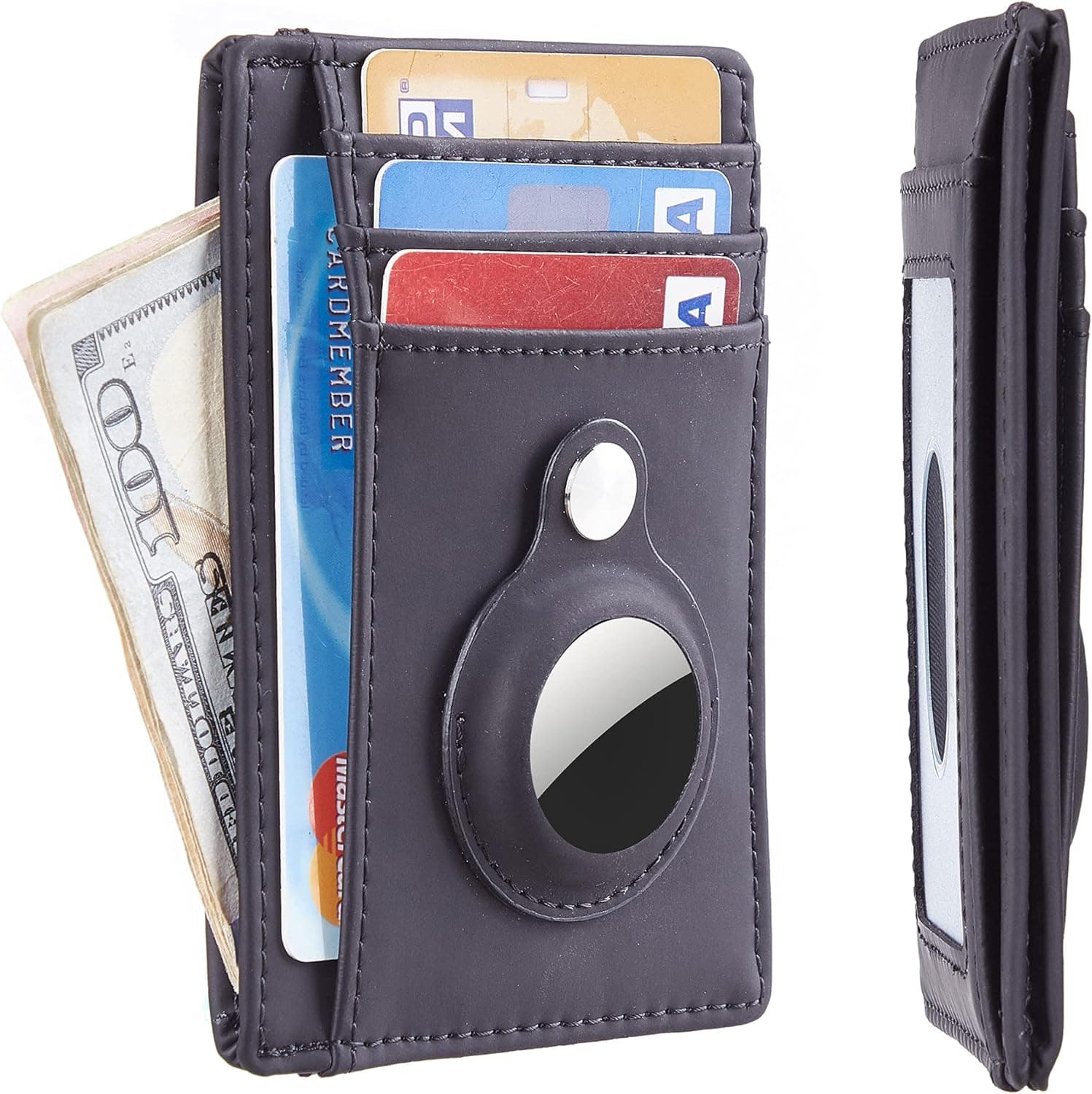 Hawanik Air Tag Wallet Case Holder,Slim Minimalist Wallet Card Holder for AirTag