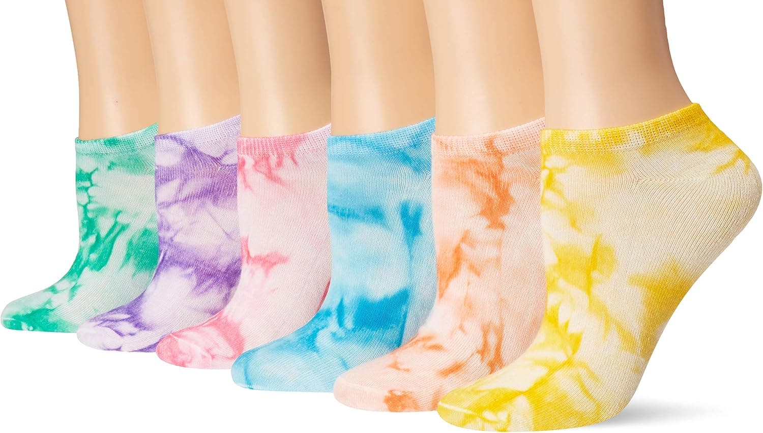 K. Bell Socks womens 6 Pack Fashion No Show Liner Socks