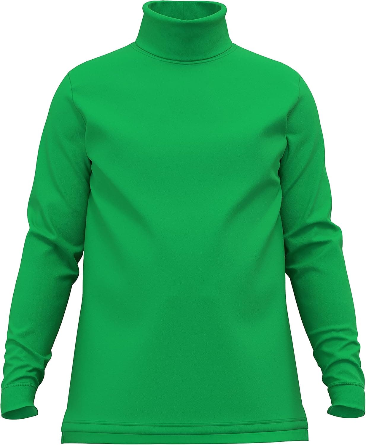 Men's 100% Interlock Knit Combed Cotton Super-Soft Pre-Washed Ski Casual Droptail Turtleneck Pullover Sweater