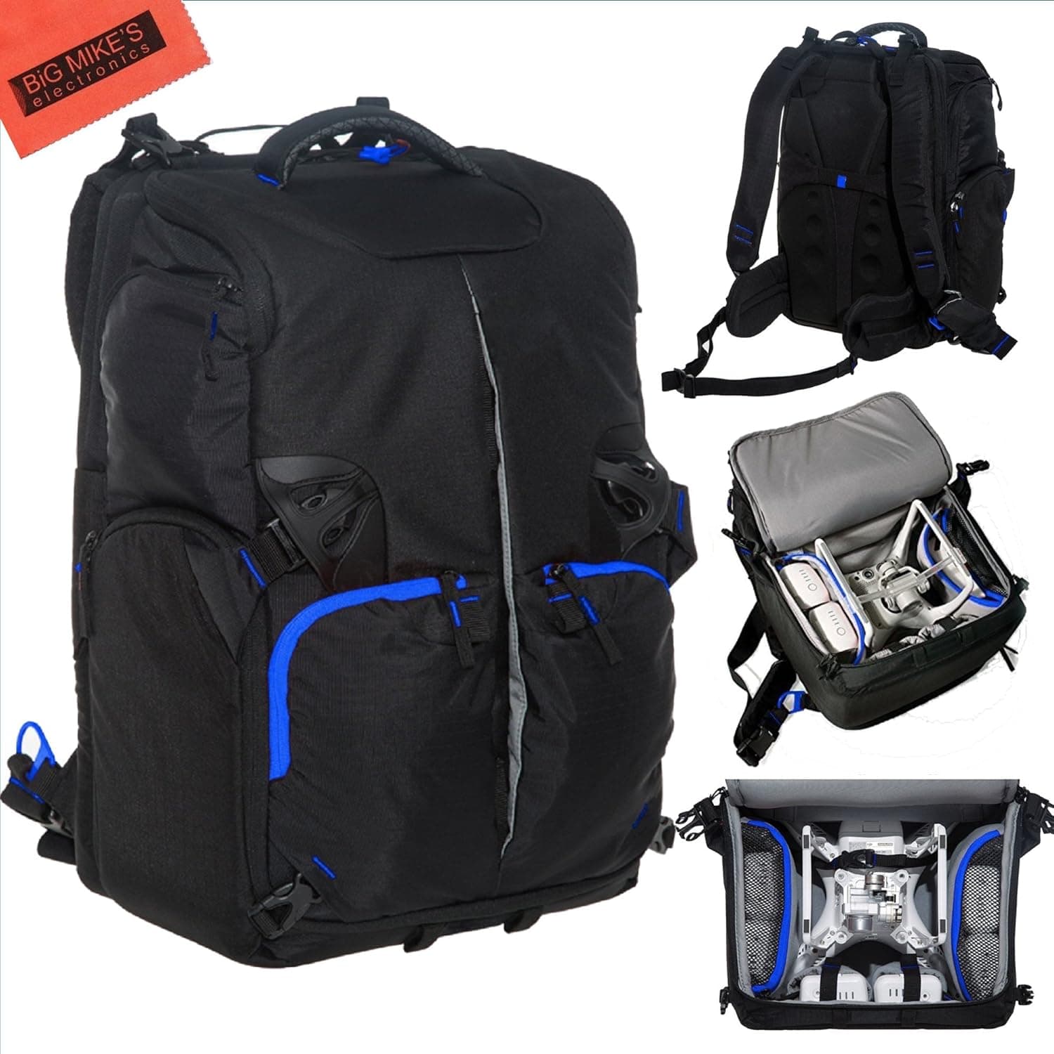 Backpack for DJI Quadcopter Drones, Phantom 4, Phantom 3 Pro, Phantom 3 Advanced, Phantom 1, Phantom 2 Vision, Phantom 2 Vision+, Phantom 2 + Gimbal, Phantom FC40, Fits Extra Accessories GoPro Cameras