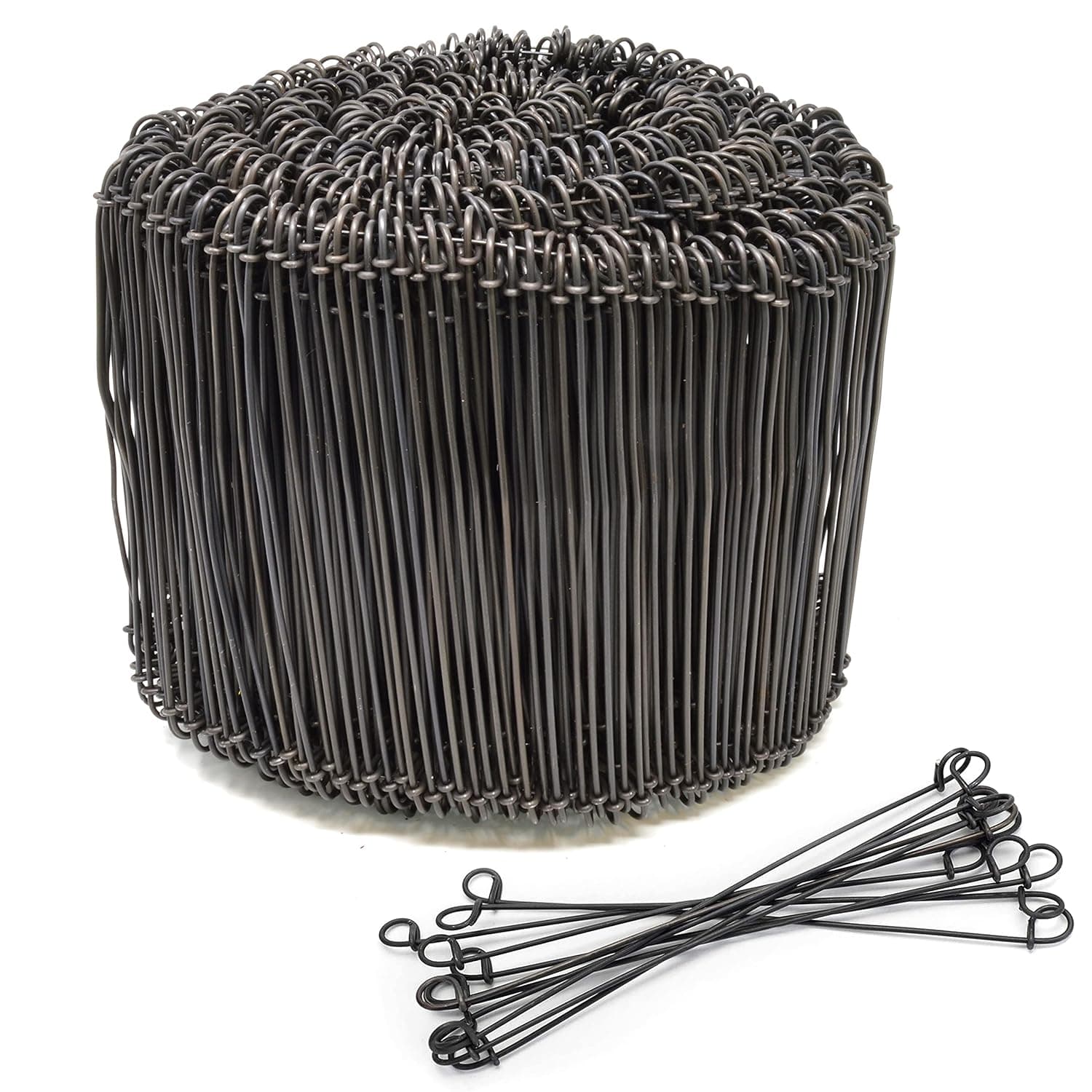AMERICAN WIRE TIE Rebar Wire Ties - 6", 16-Gauge Double-Loop Reinforcement Cable with Black Annealed Steel & 1000 Pack - 16BLACK6