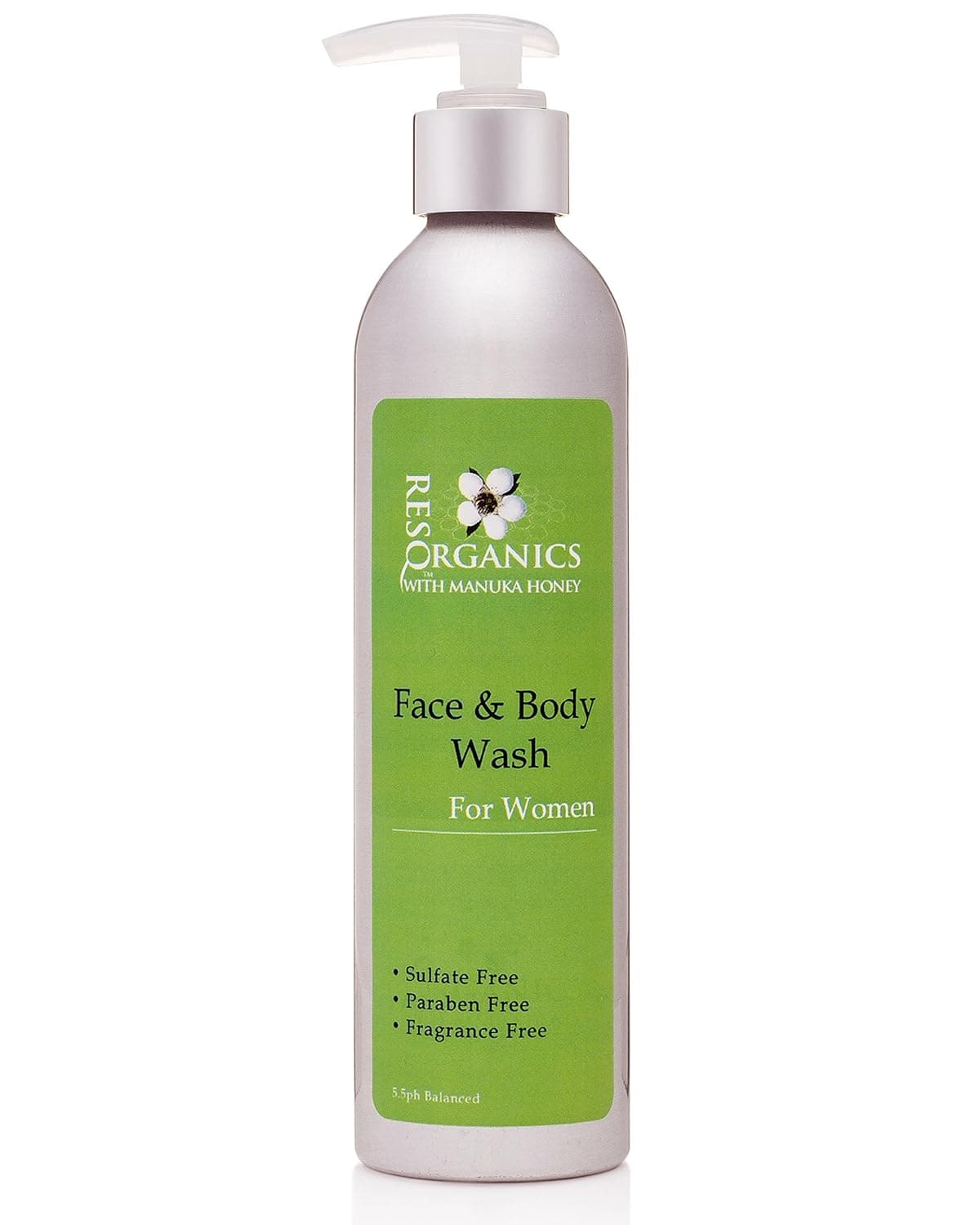 ResQ Organics Gentle Facial Cleanser & Body Wash - All Natural Way To Clean & Moisturize - Also A Perfect Make-up Remover or Shaving Cream
