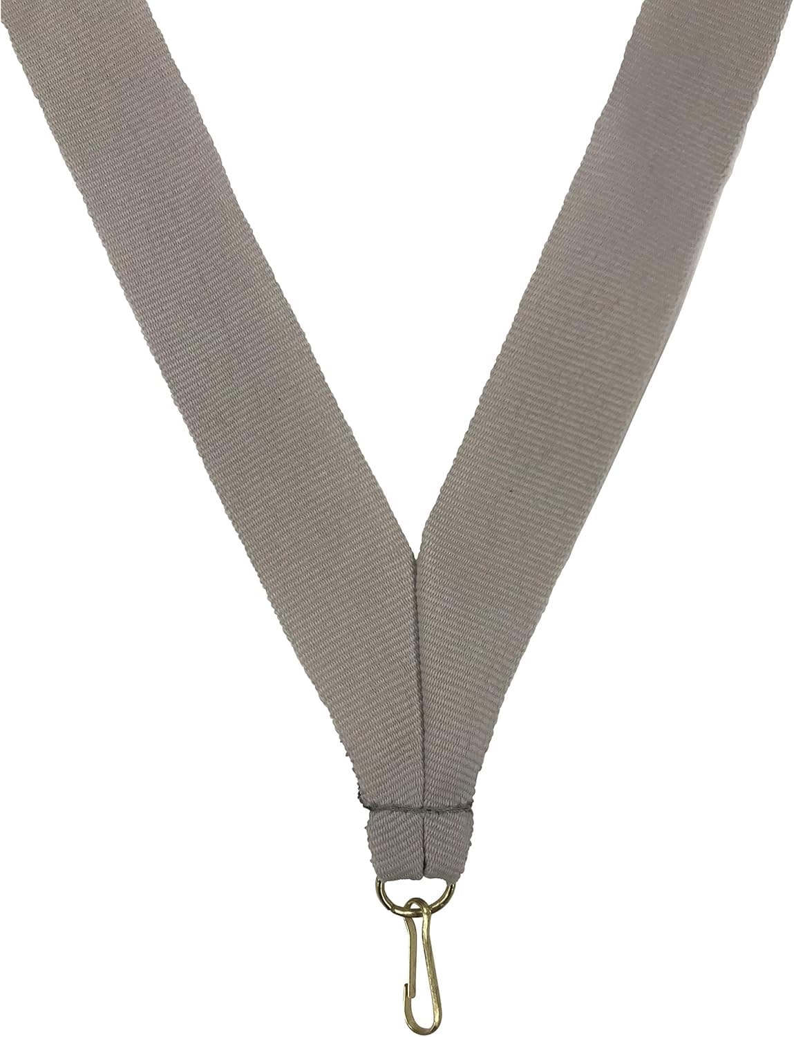 Gray Neck Ribbons for Medals with Snap Clips Flat Lanyard Award (Pack of 10)