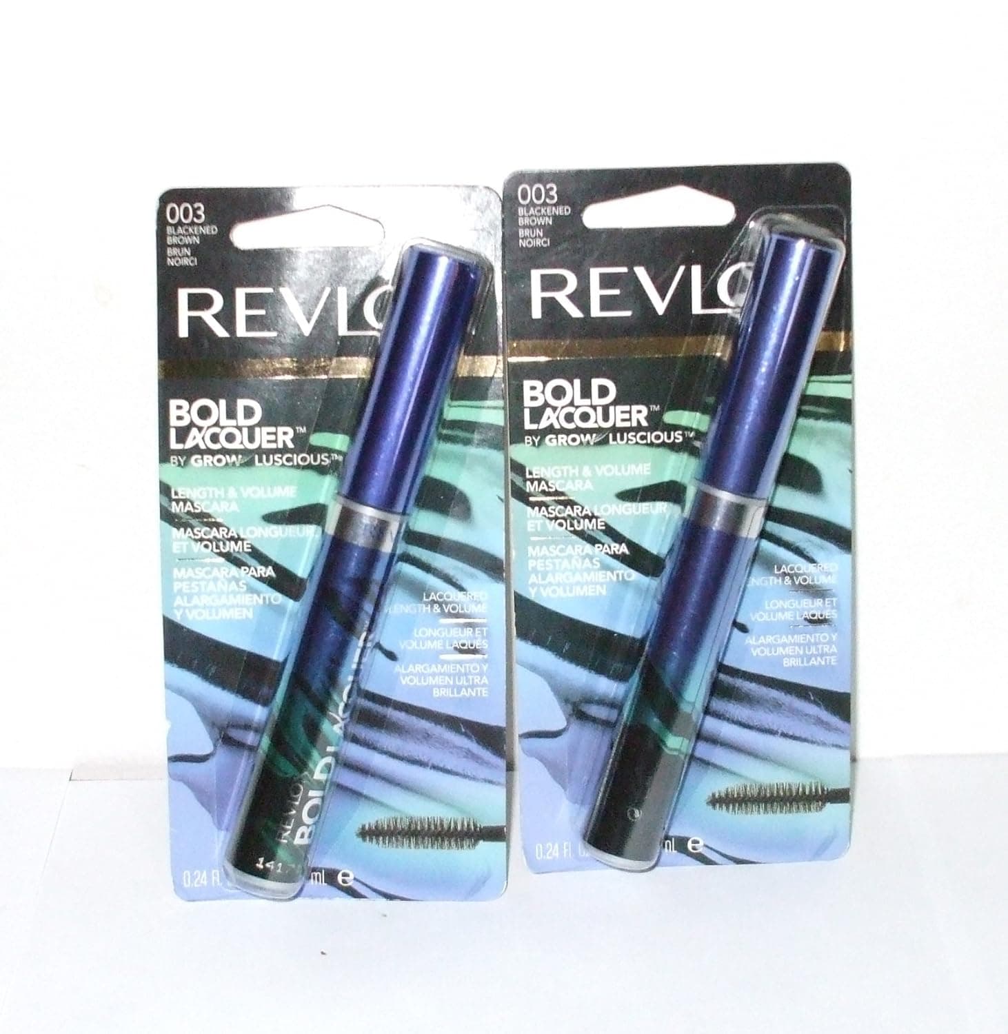 (Pack of 2) REVLON BOLD LACQUER BY GROW LUSCIOUS, 0.24 OZ EACH, 003 Blackened Brown