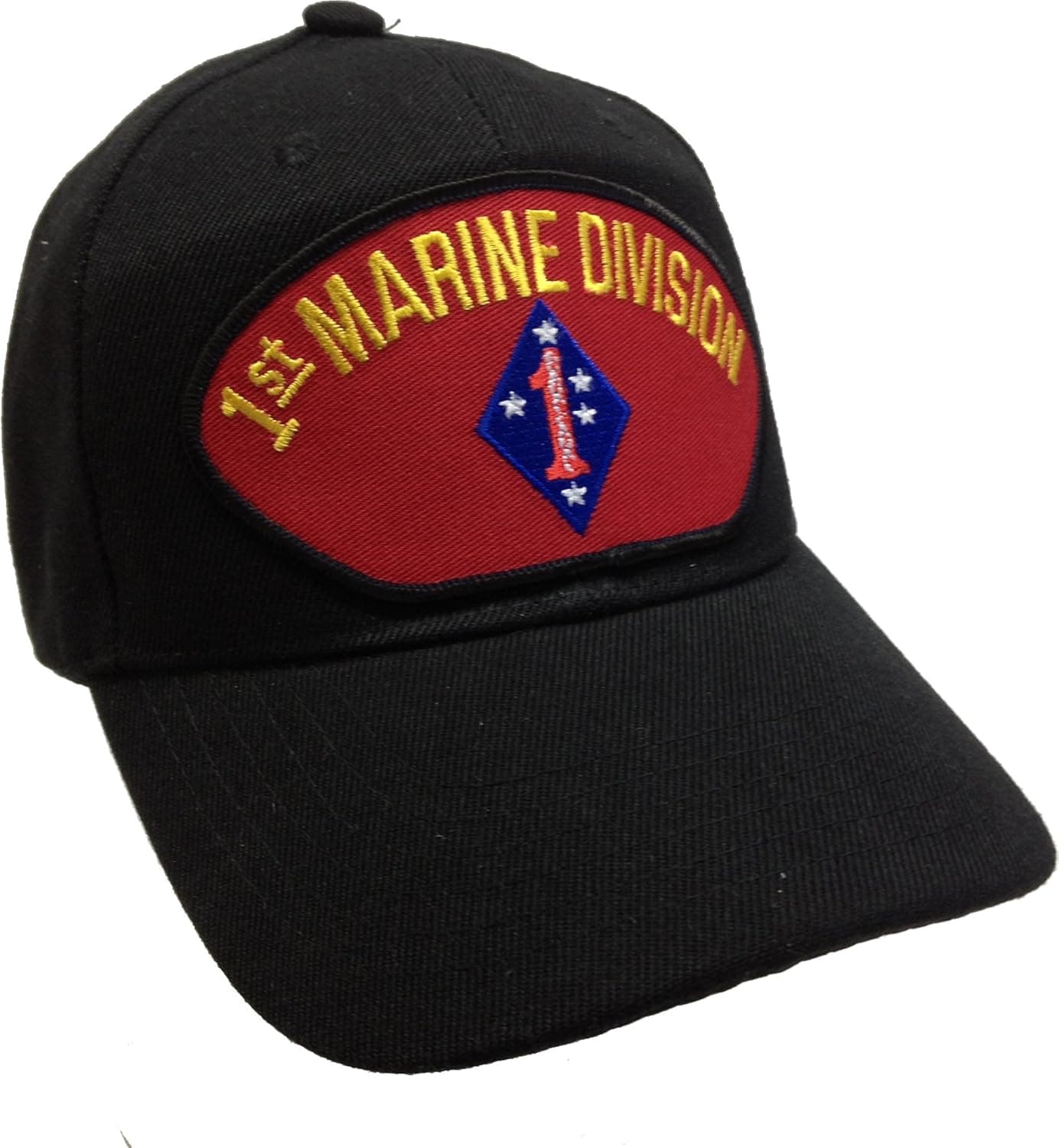 1st First Marine Division Black Ball Cap Hat Ballcap USMC US Marine Corps