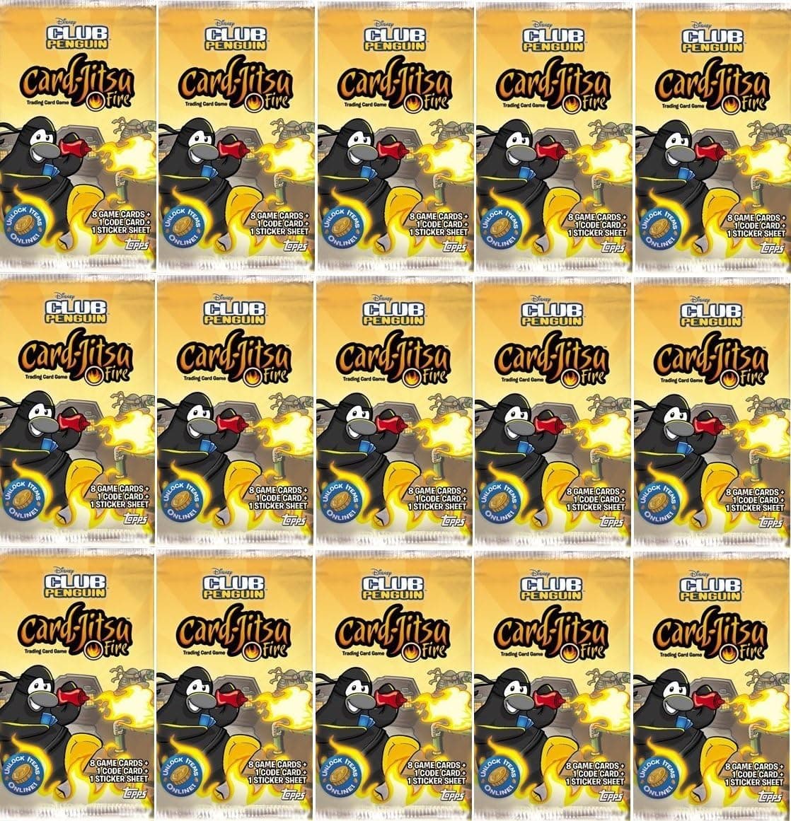 Topps Club Penguin CardJitsu Fire Trading Card Game Series 3 Booster Pack