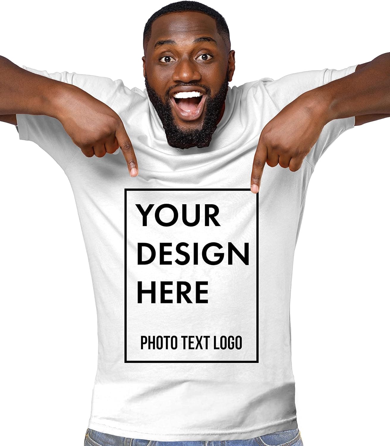 Custom T-Shirt Make Your Own T Shirts, Unisex Custom Tshirts Design Your Own for Men Women Personalized Tshirt from Photo