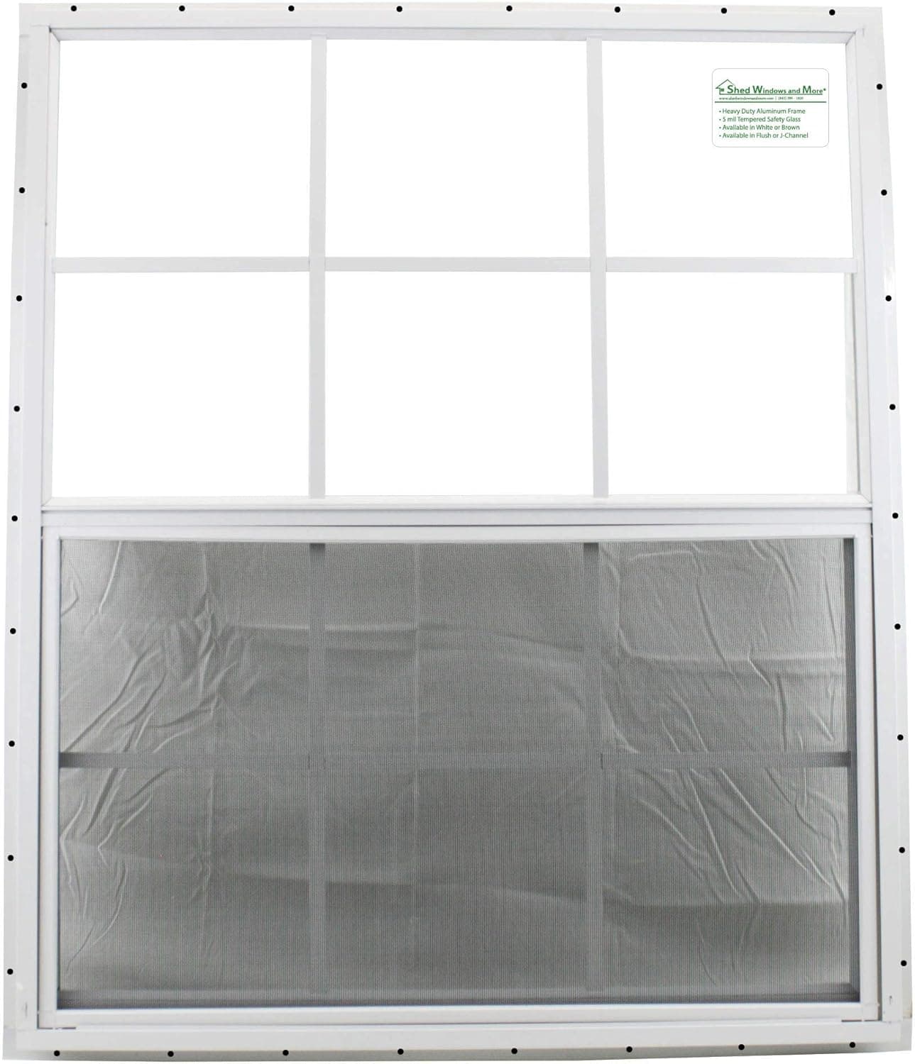 30 x 36 Shed Window White- J Safety Glass Garage Barn Storage Shed Coops Playhouse Tree H