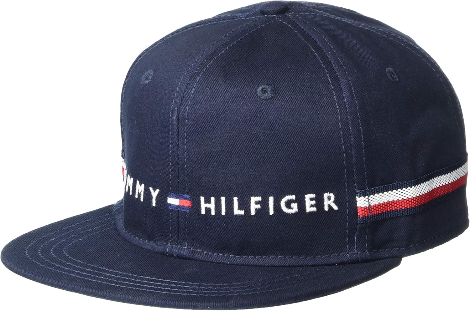 Tommy Hilfiger Men's Signature Flat Brim Baseball Cap