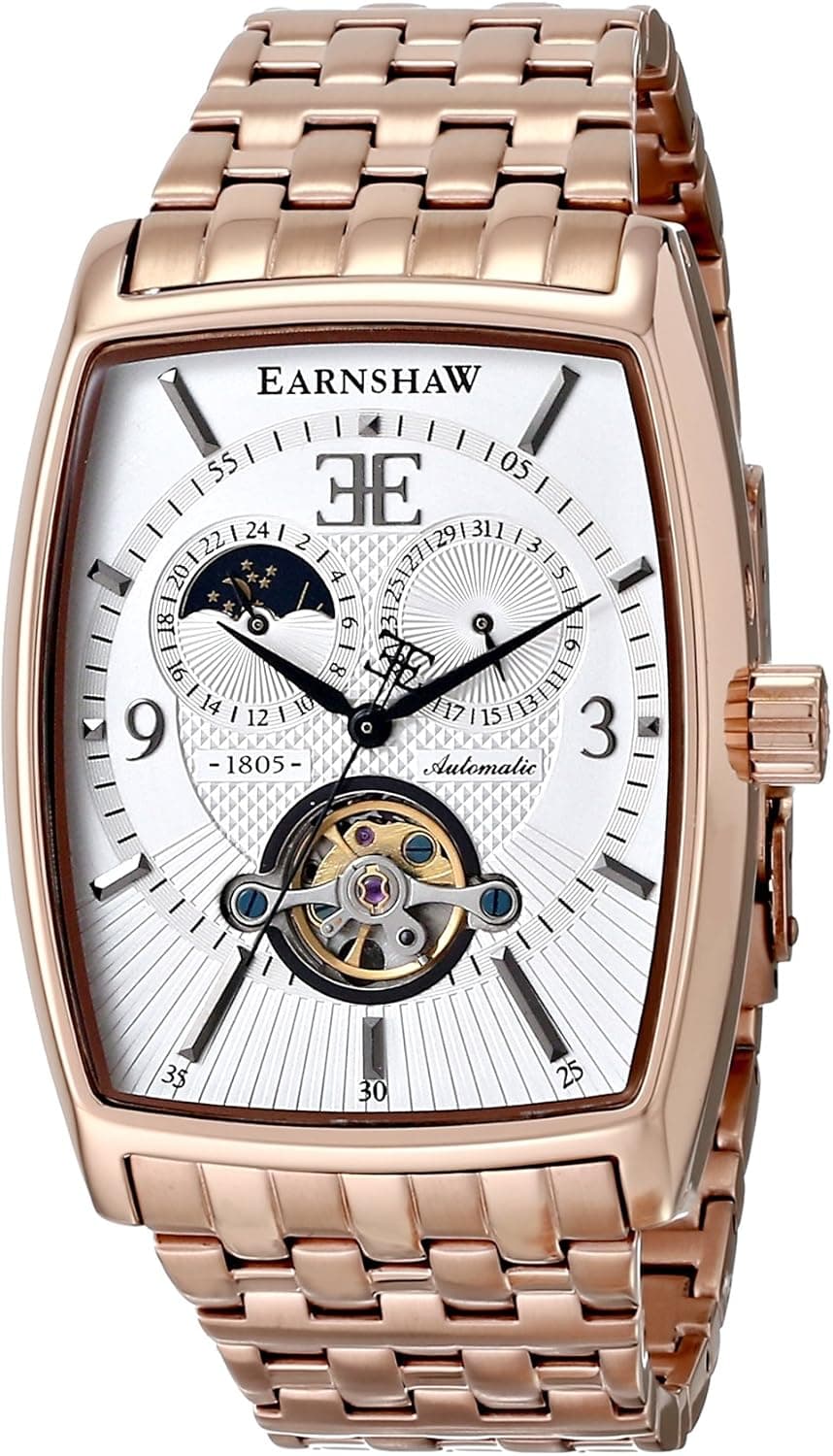 Thomas Earnshaw Men's ES-8010-44 Robinson Analog Display Automatic Self Wind Rose Gold Watch