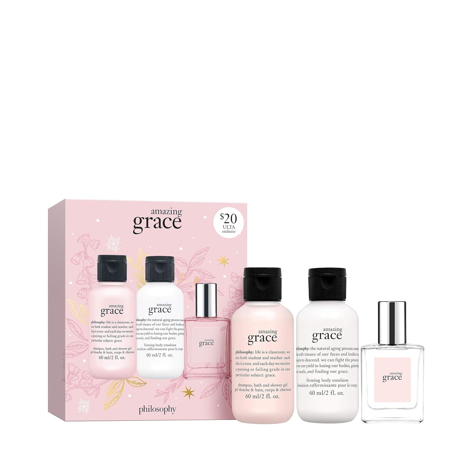 philosophy amazing grace eau de toilette mini 3 piece giftset, 4.5 fl. oz.