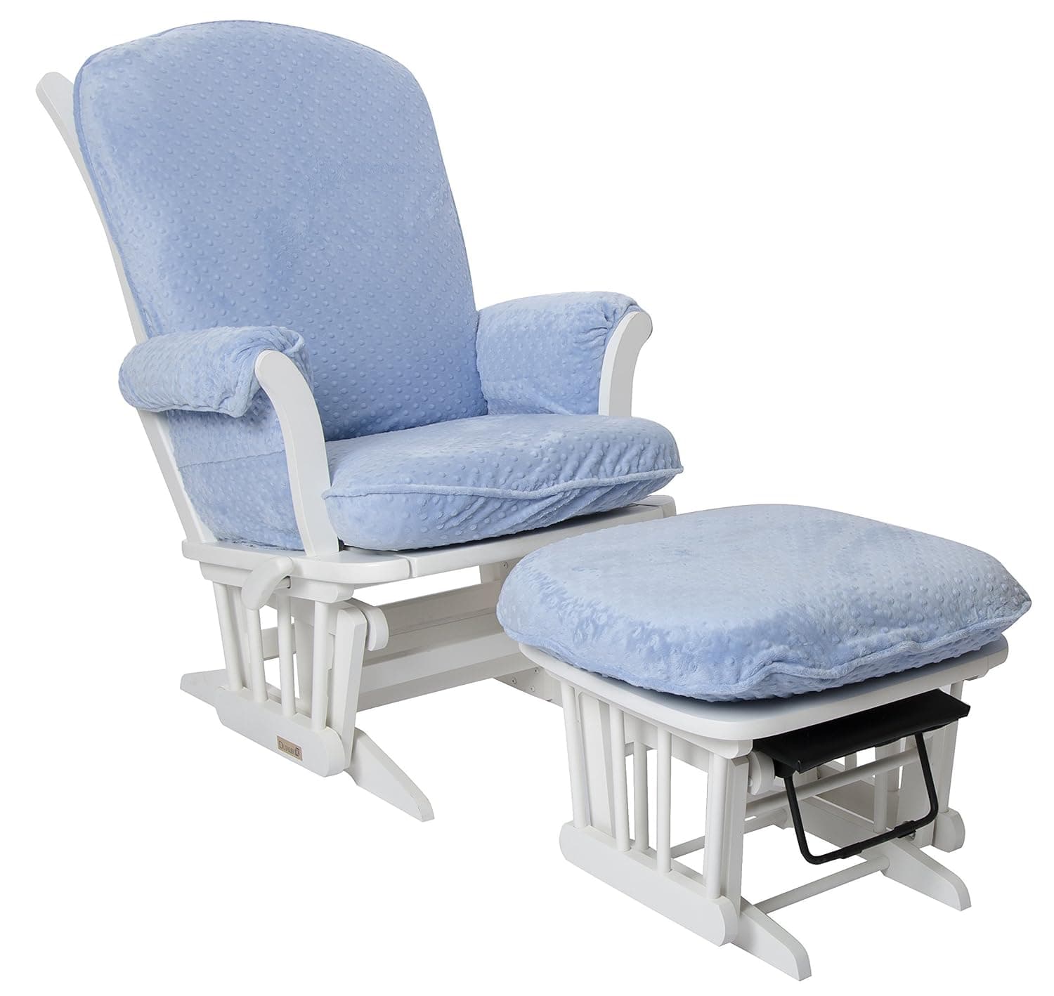Luxe Basics Cover Me Glider Chair Cover (Chair NOT included), Baby Blue Dot