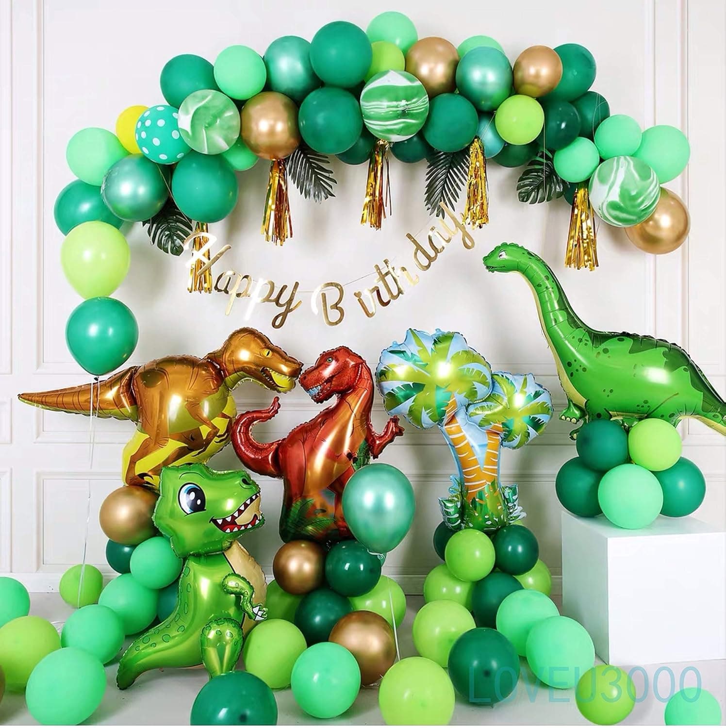 Dinosaur Birthday Party Supplies Dinosaur Party Decorations Little Dino Balloons Set Included 110 Pcs with Dino Masks Free Air Pump and Tape Dinosaur Themed Birthday Decorations
