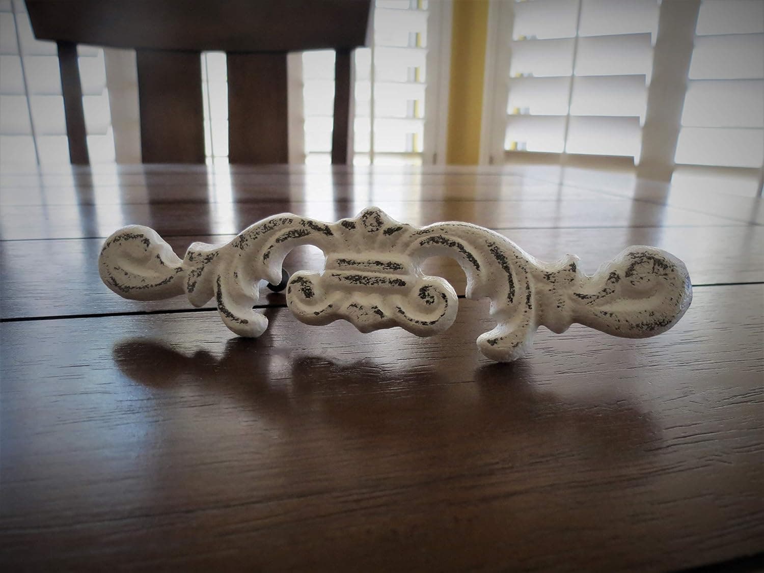 Farmhouse Shabby Chic Drawer Pull, Dresser Cabinet Handle, Antique White or Pick From 40+ Colors, Sold per Unit