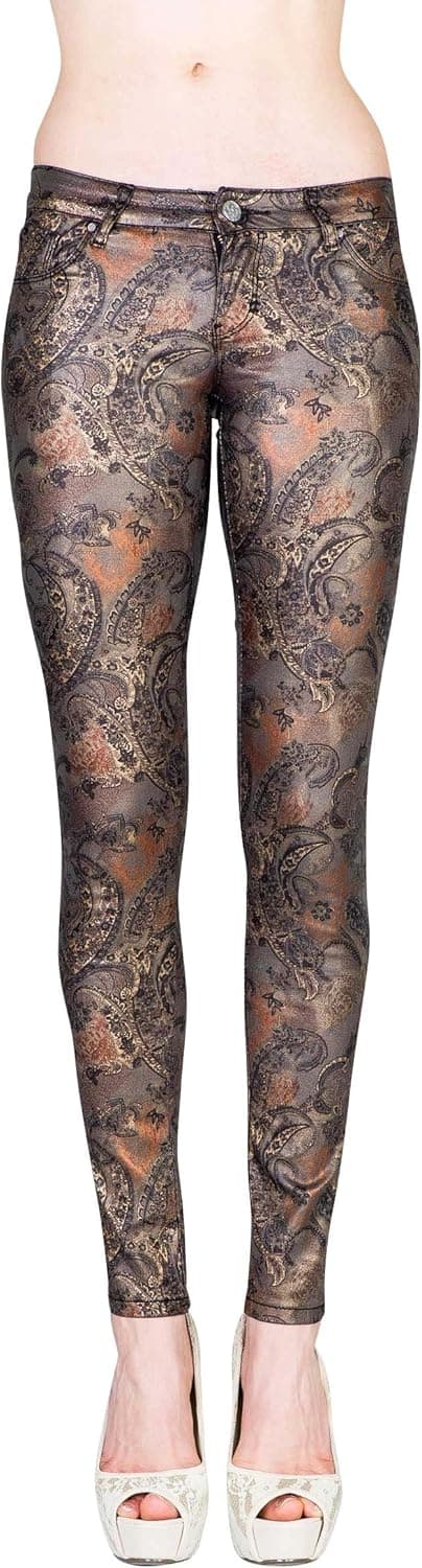 VIRGIN ONLY Women's Skinny pants with paisley print